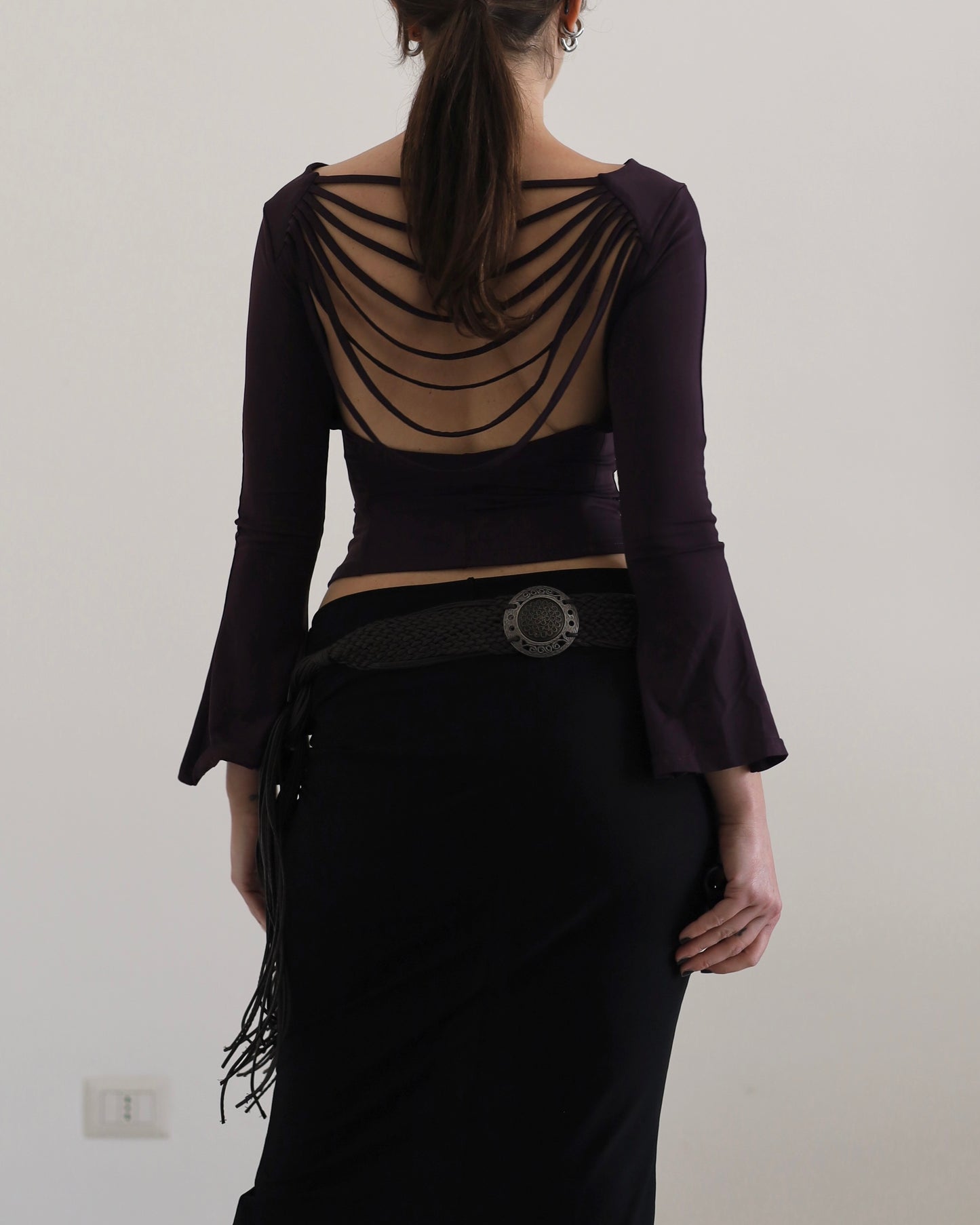 Cut-out backless top