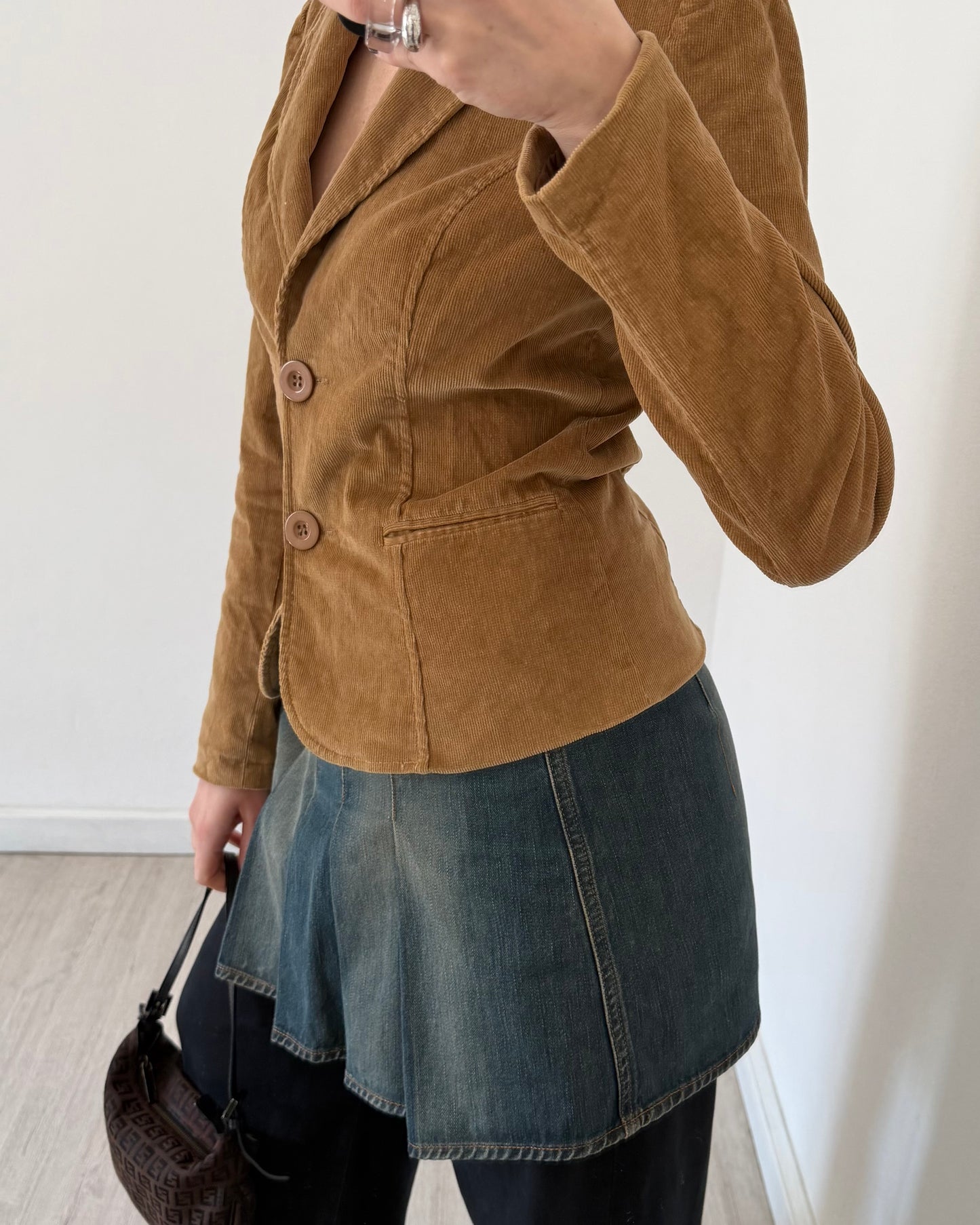 00s slim cord blazer