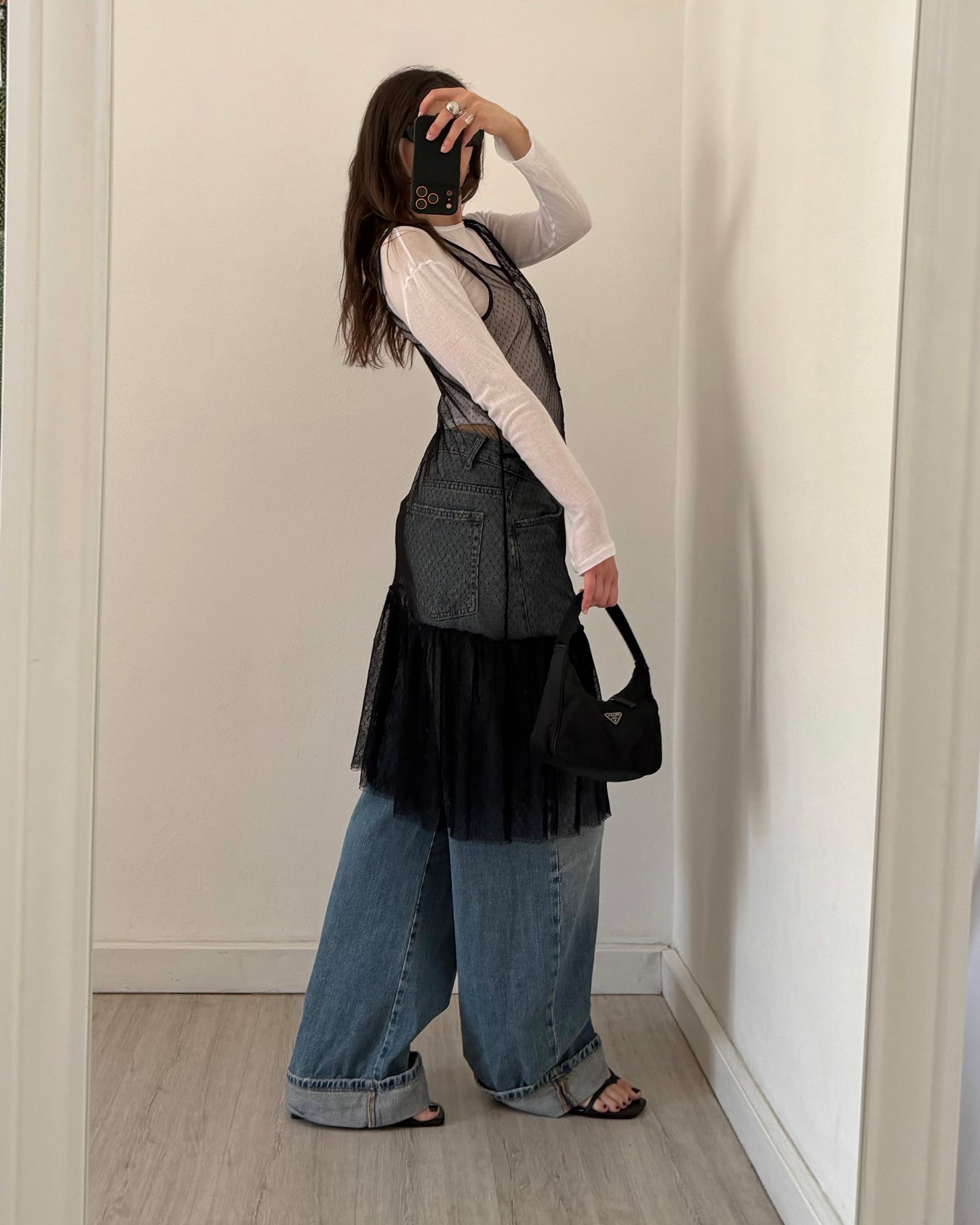 Tulle midi dress