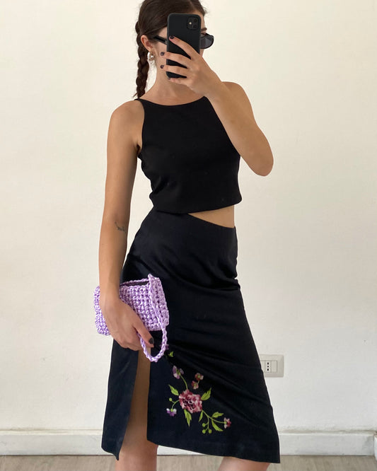 00s satin midi skirt