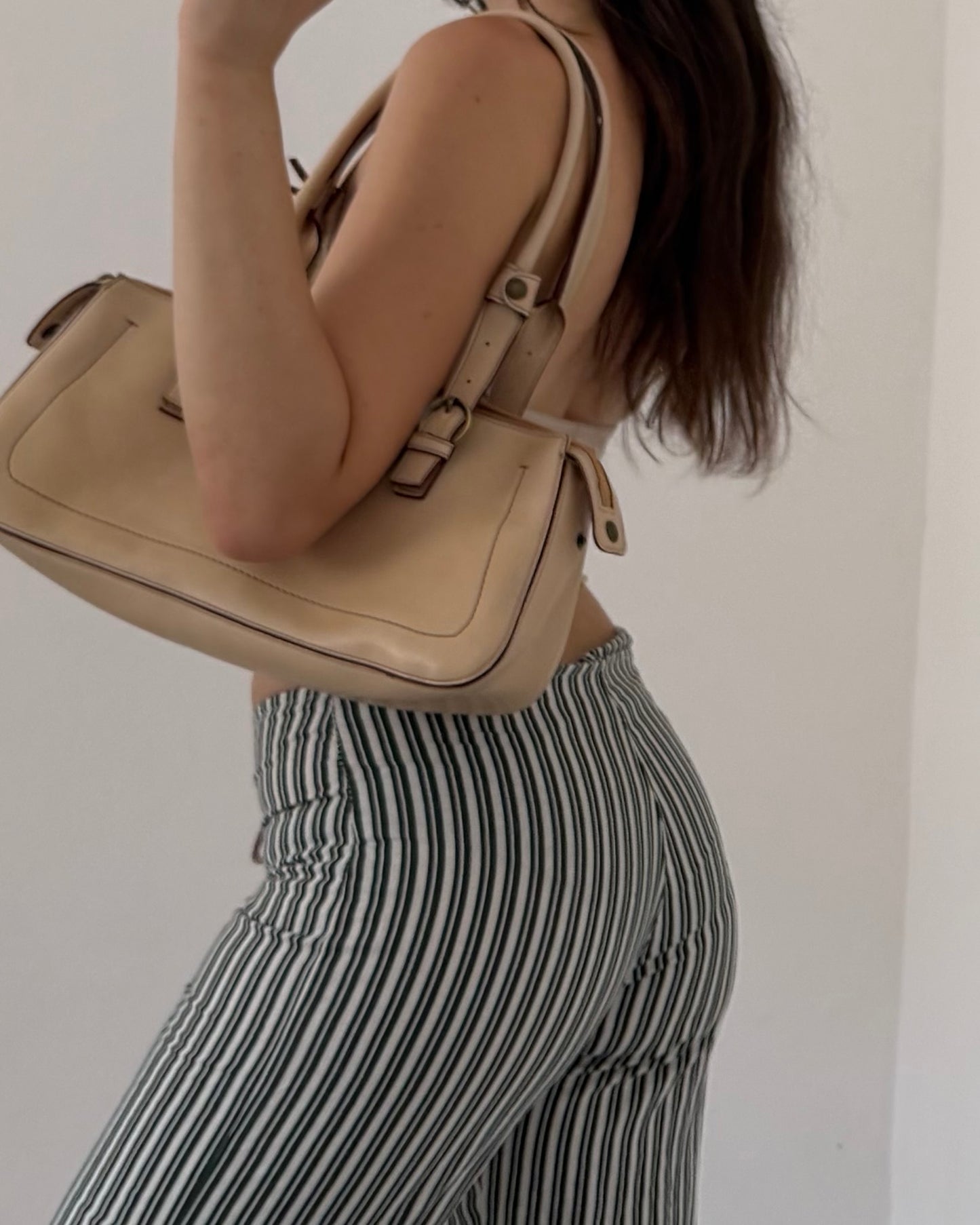 Linen striped trousers