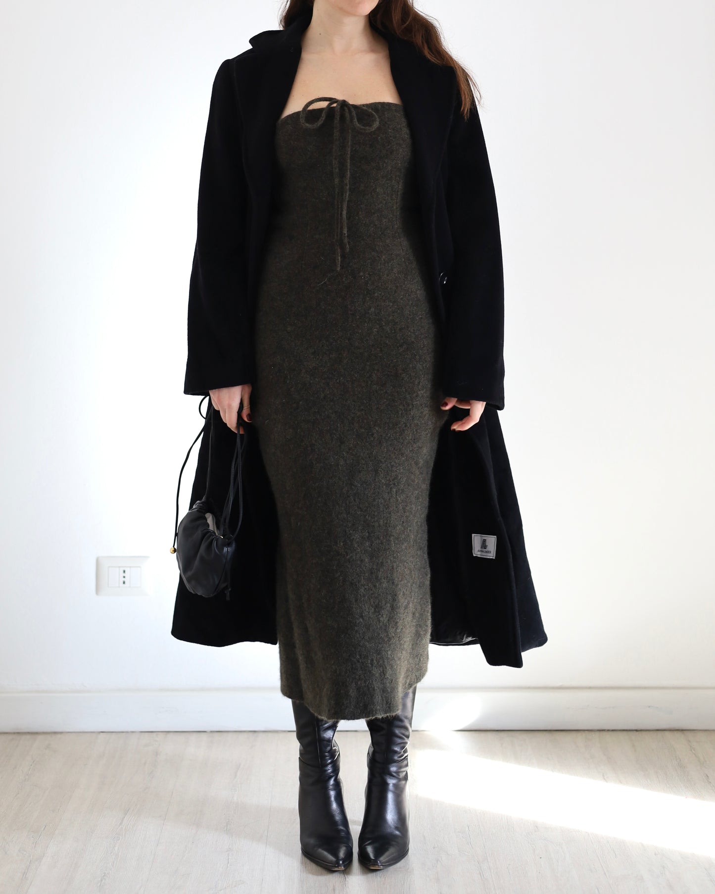 Wool longuette dress