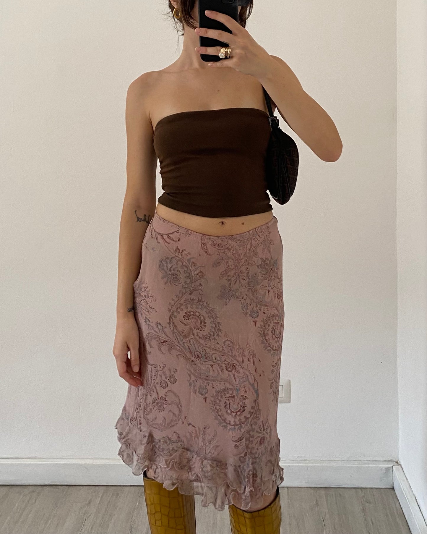 00s silk skirt
