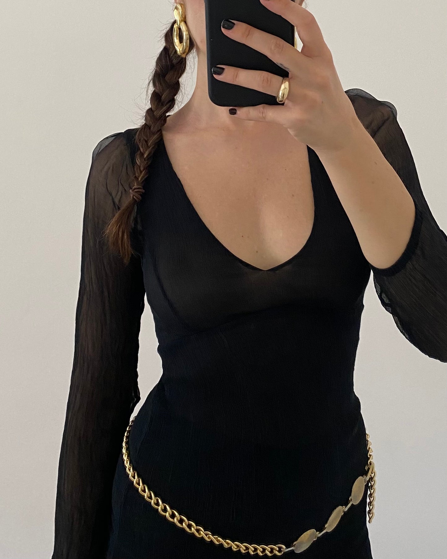 Silk embroidered mini dress