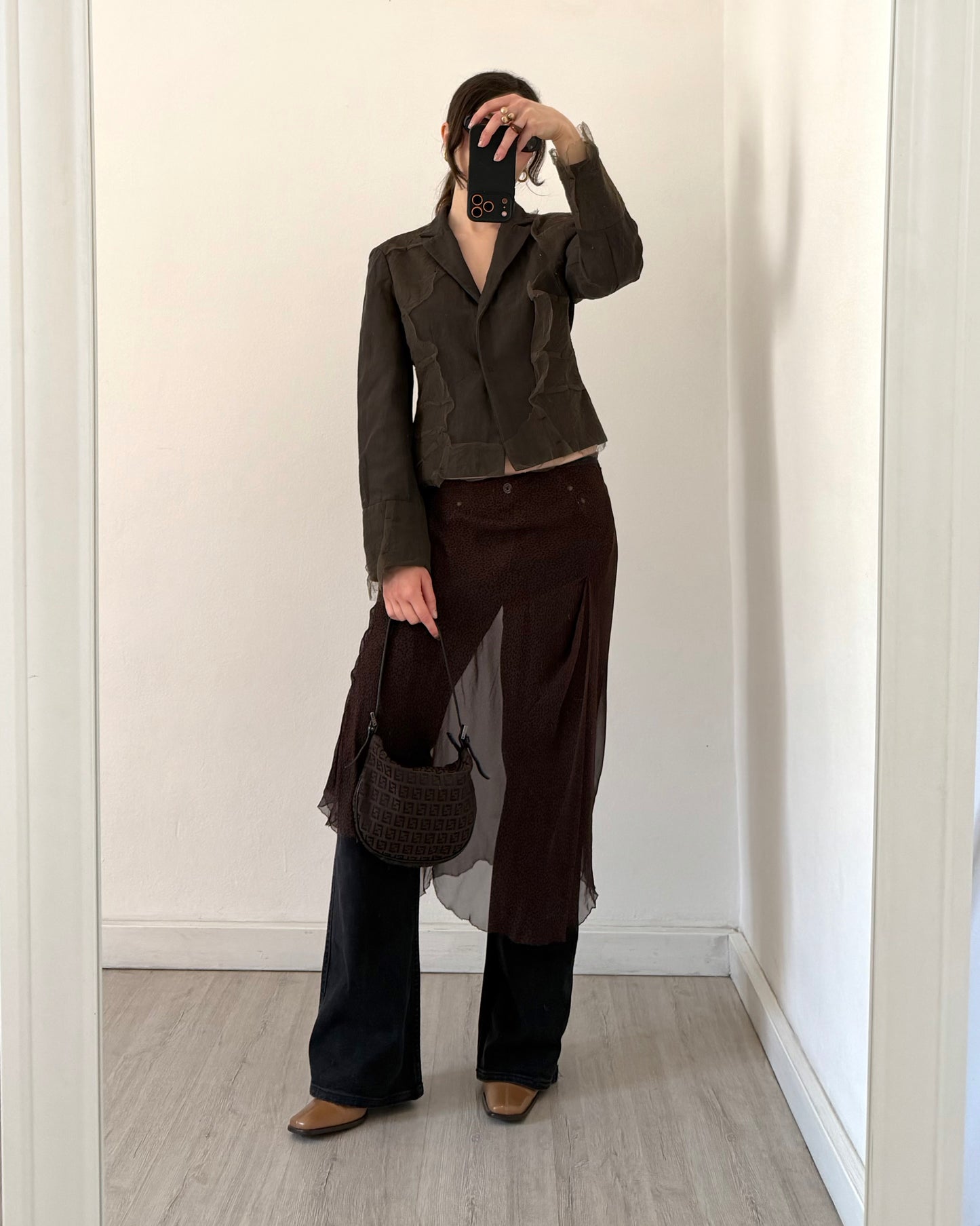 Tulle fitted blazer