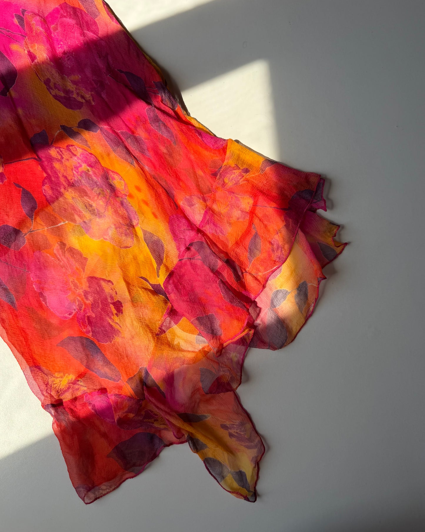 Pure silk asymetric dress