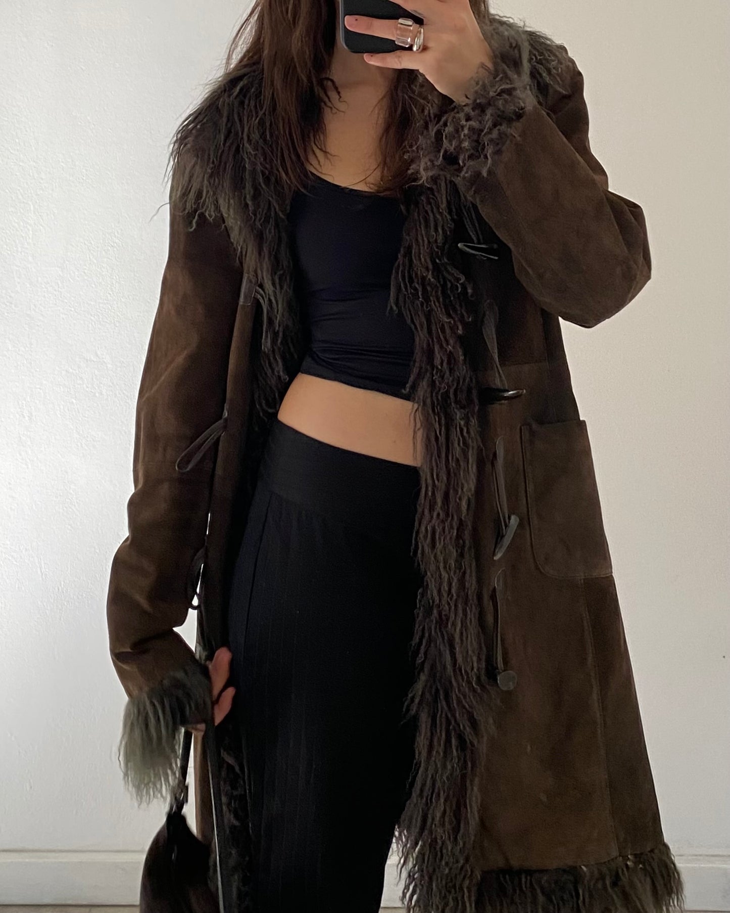 Black striped trousers