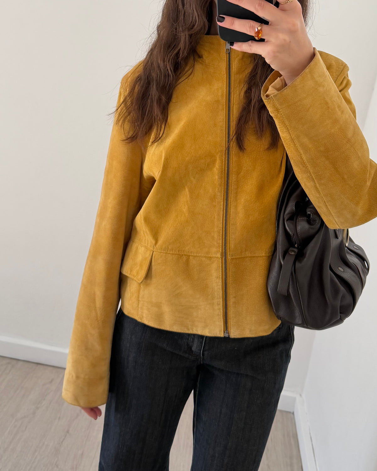 Senape suede jacket