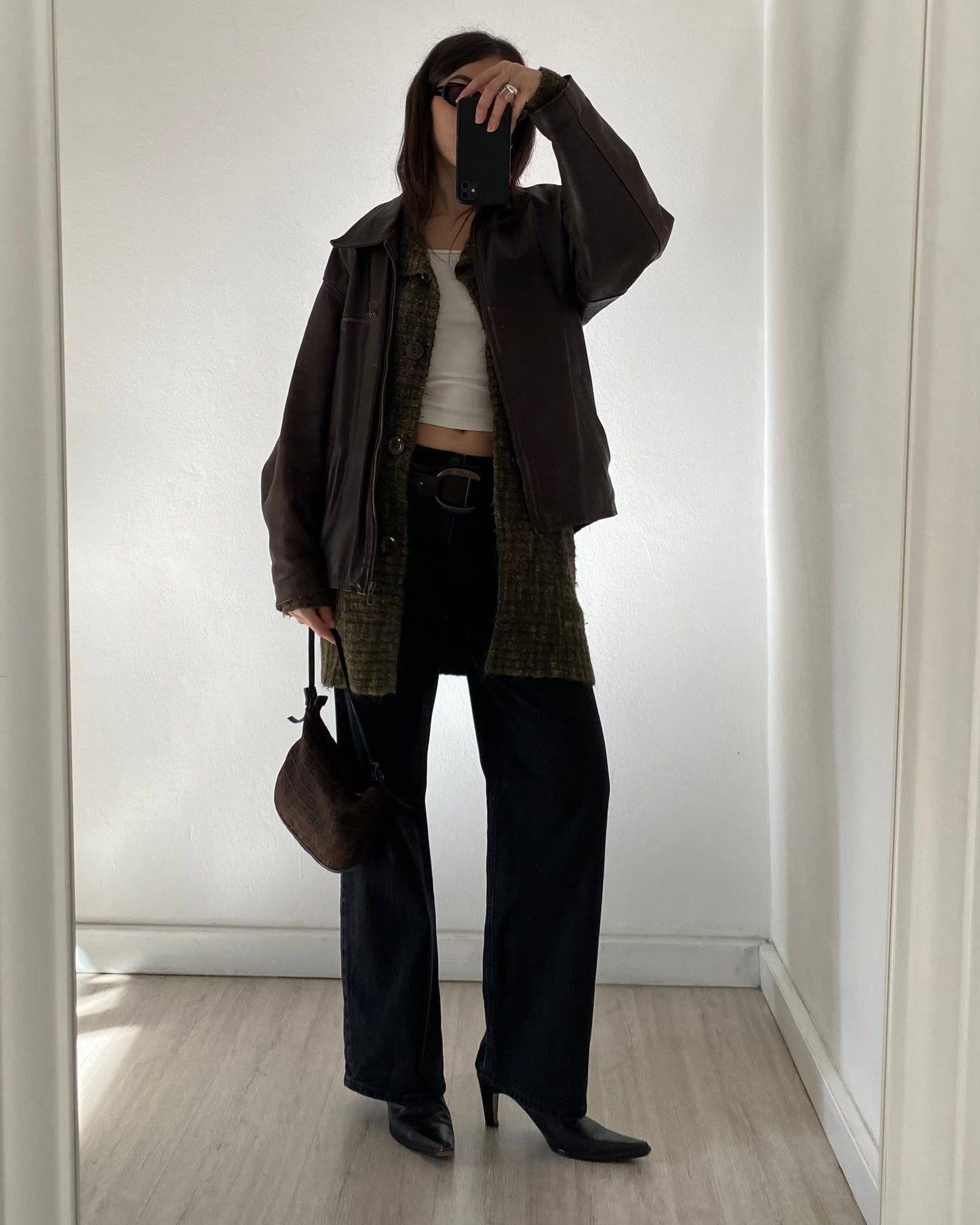 Long knitted cardigan