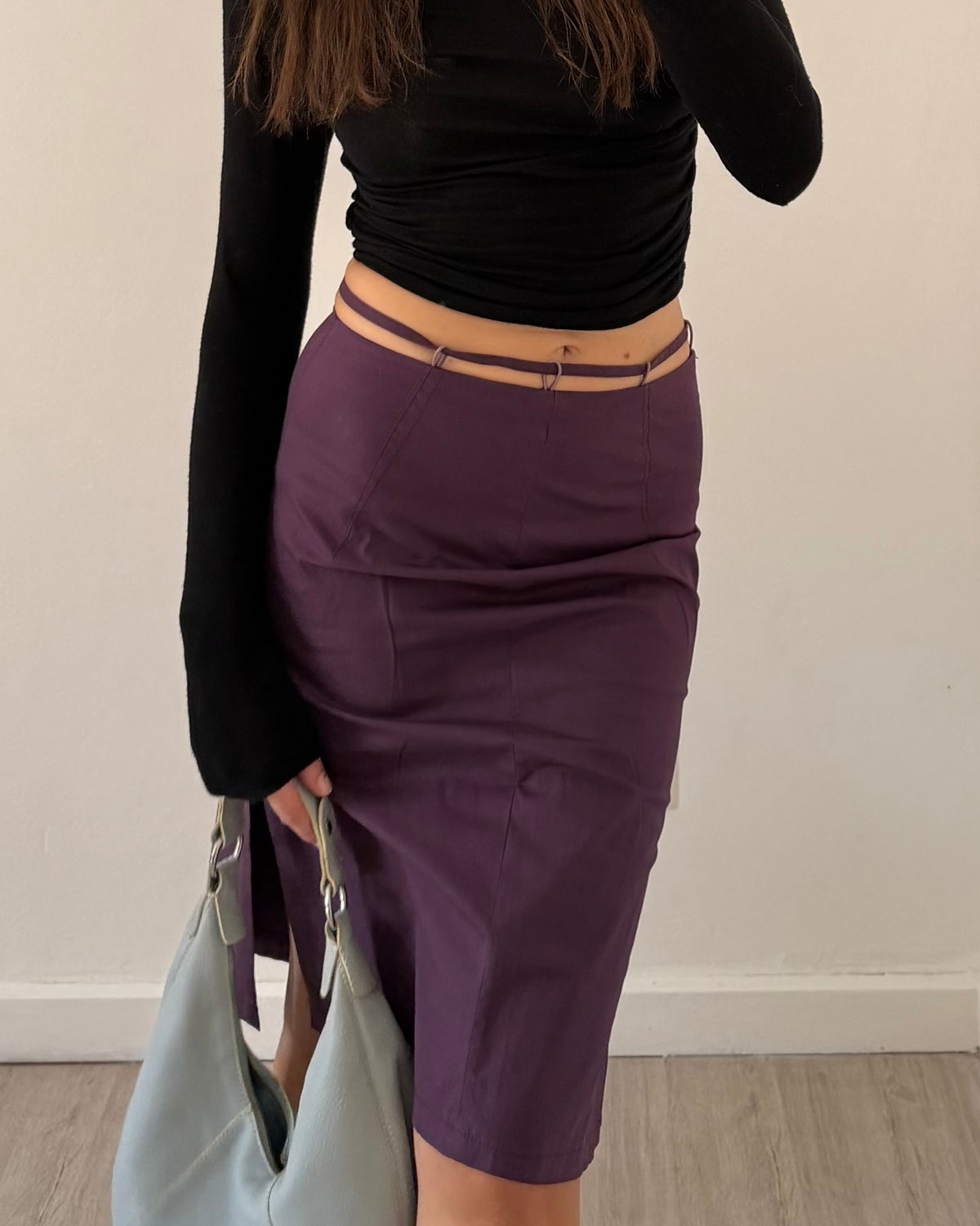 00s cut out midi skirt