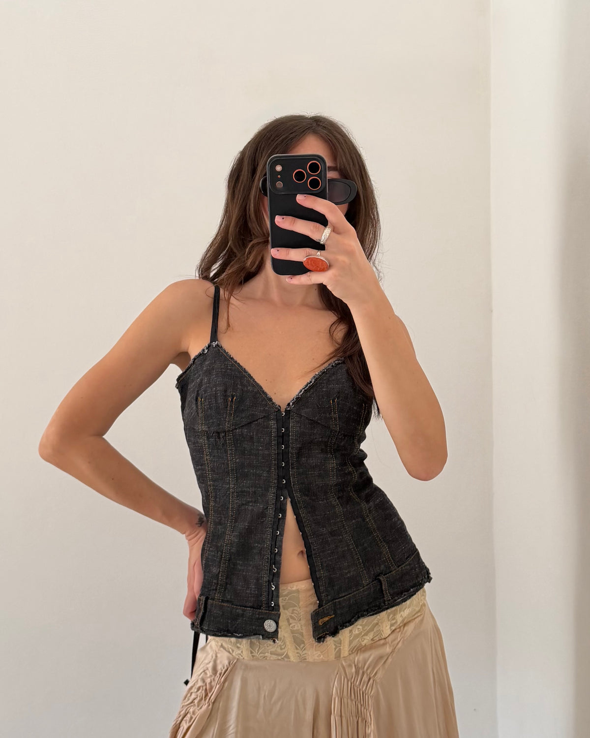 Denim corset top by Max&co