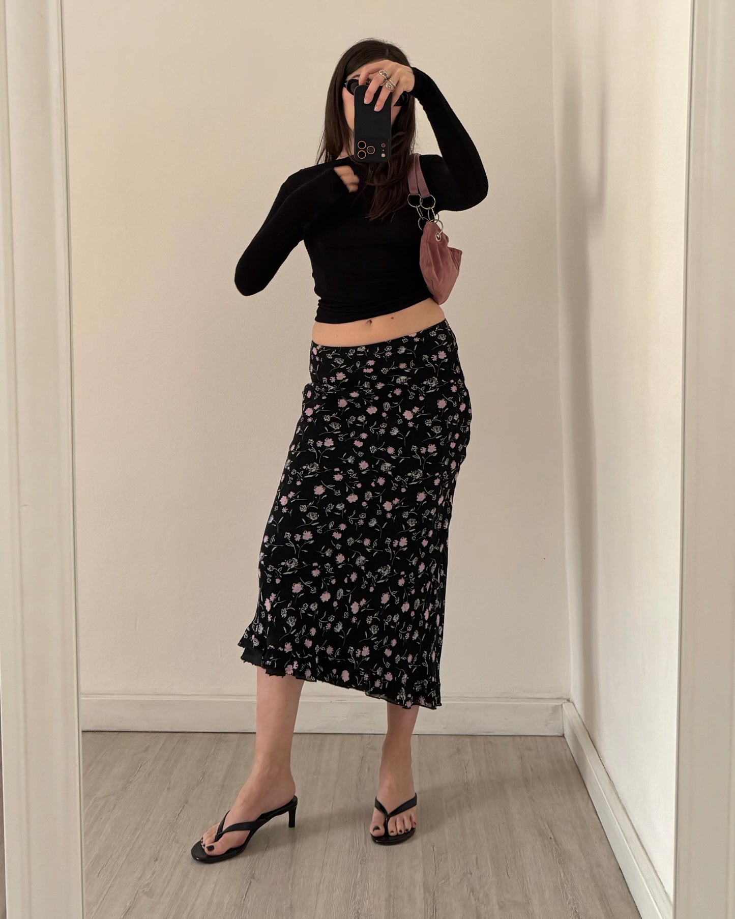 00s floral maxi skirt