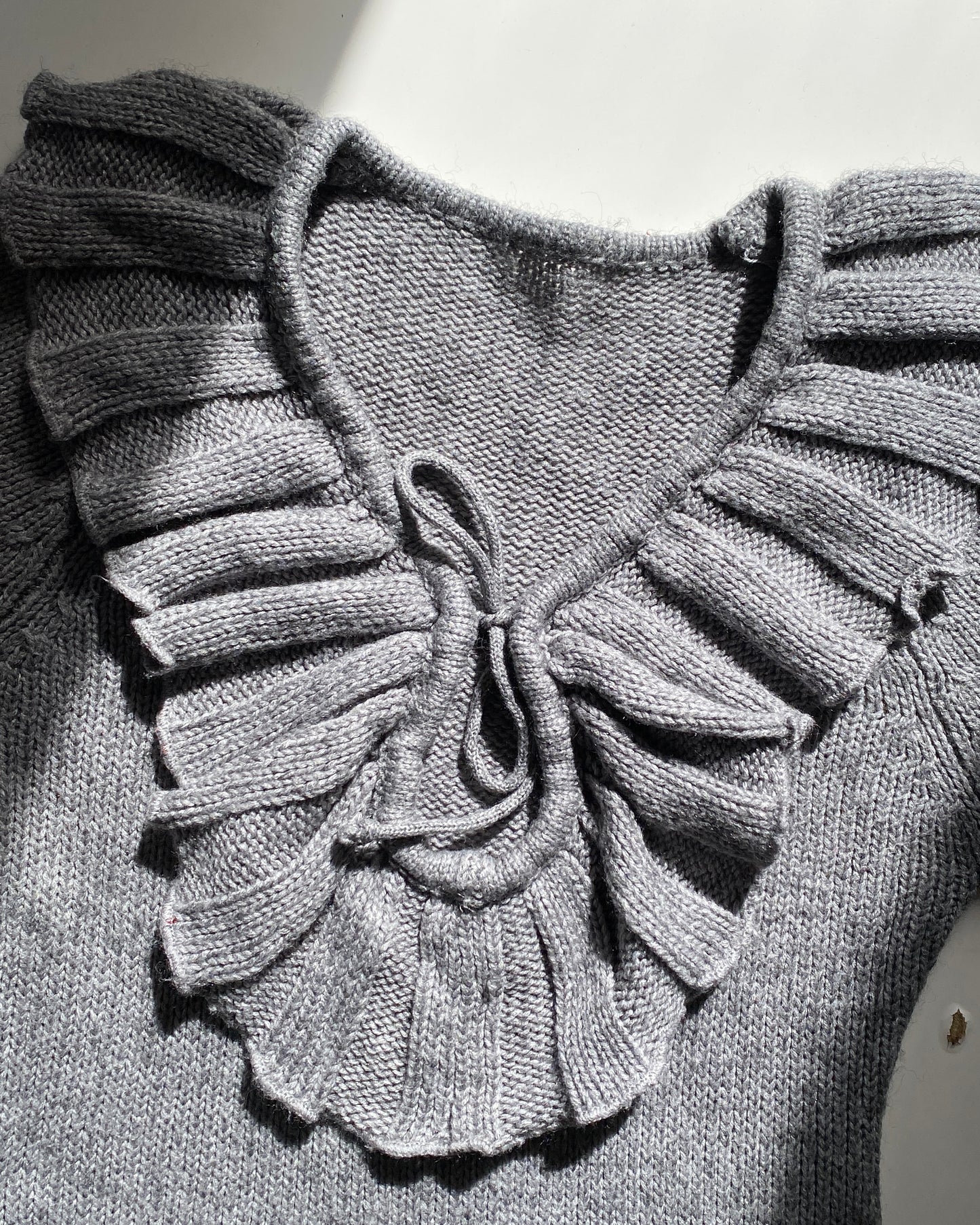 Frill knit jumper