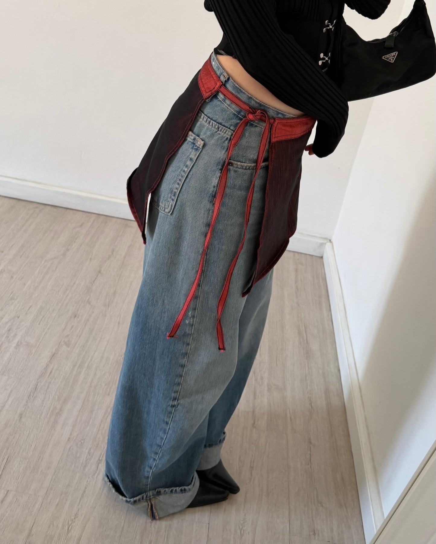 y2k wrap mini skirt