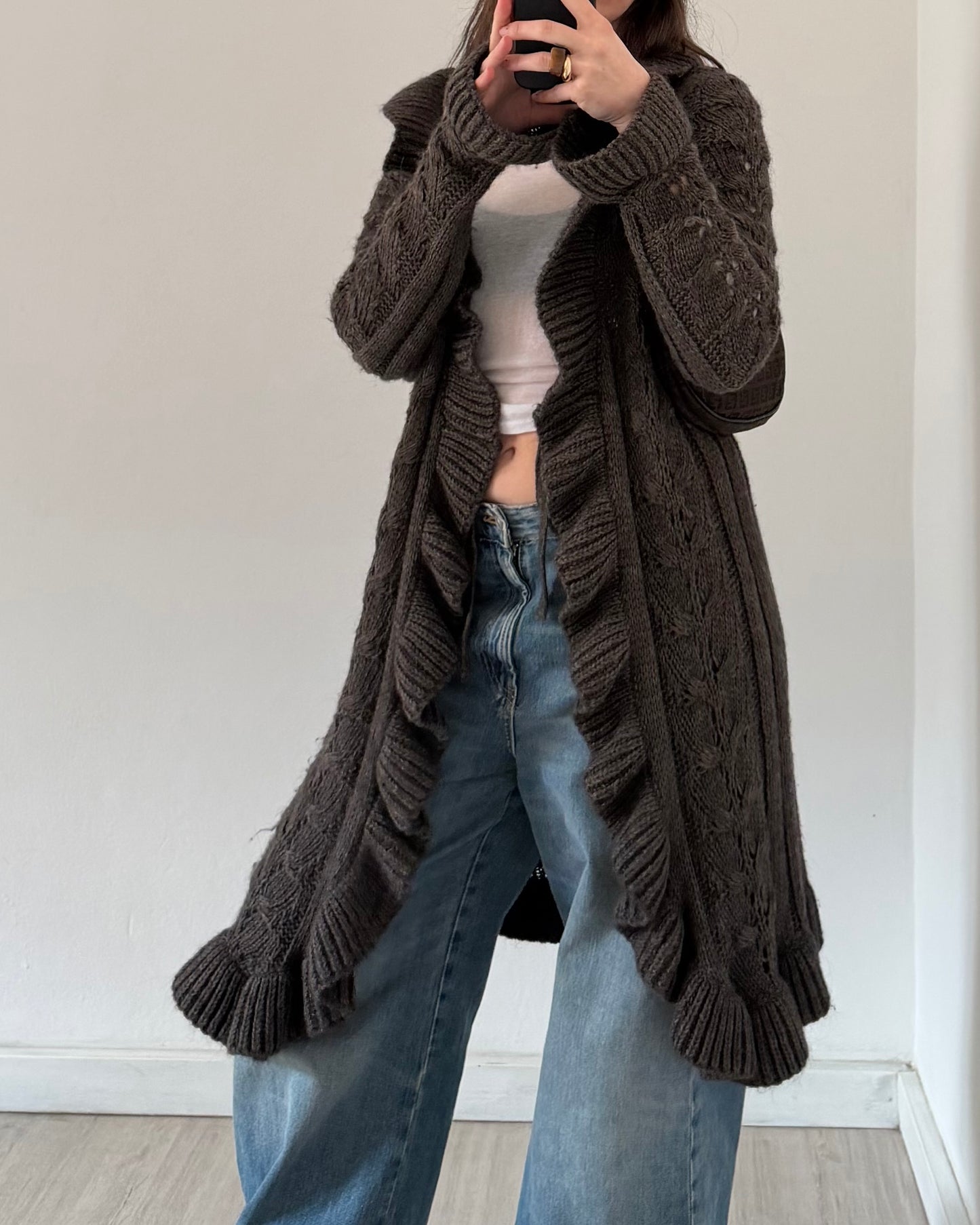 Wool maxi cardigan