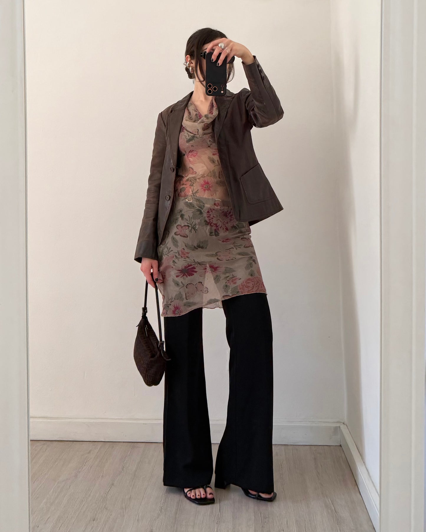 00s sheer floral dress