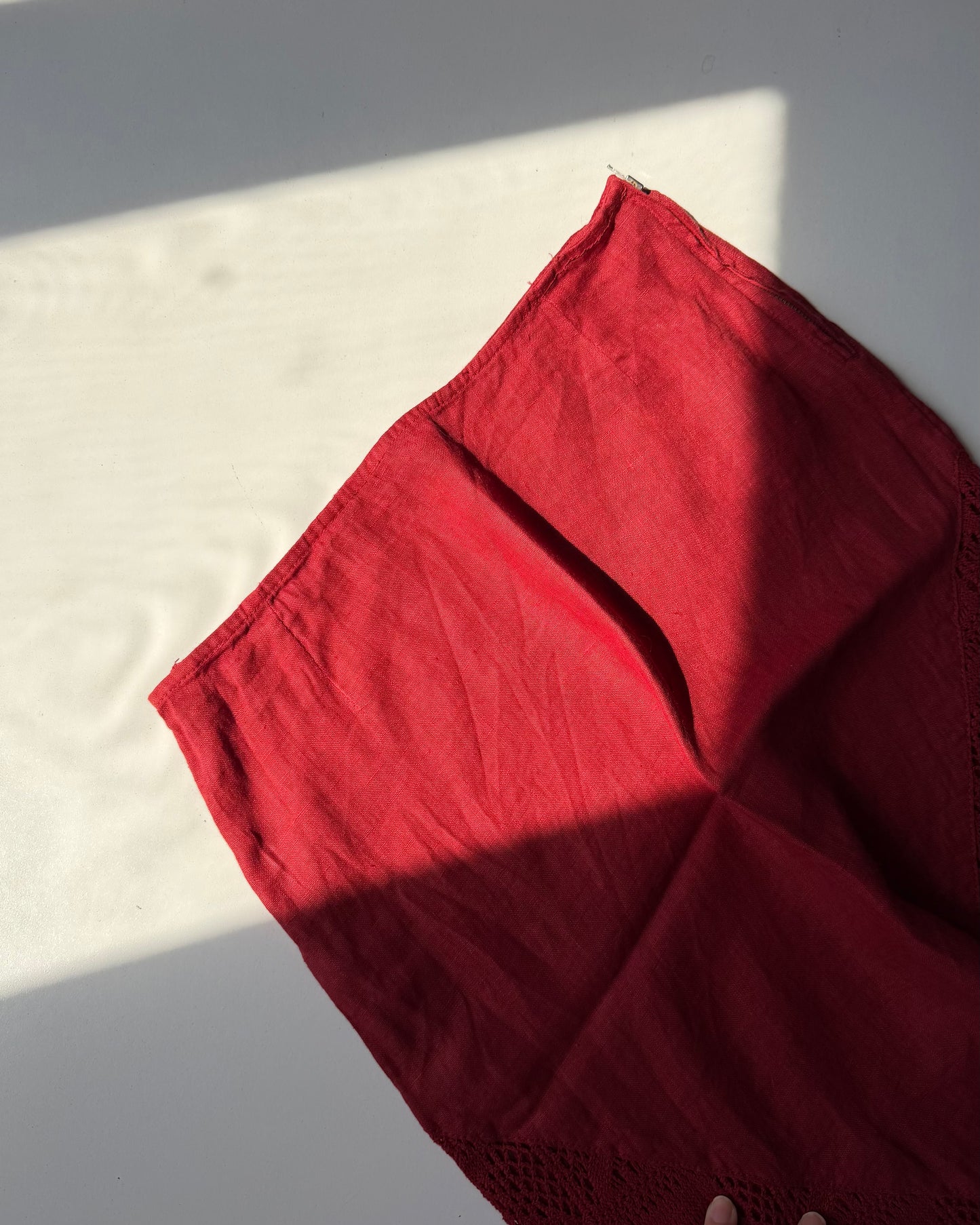 Silk linen skirt
