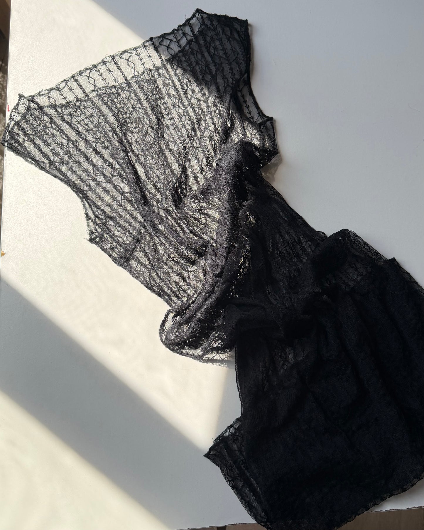 Black sheer midi dress