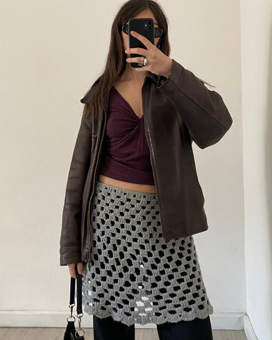 Cashmere&silk knit top