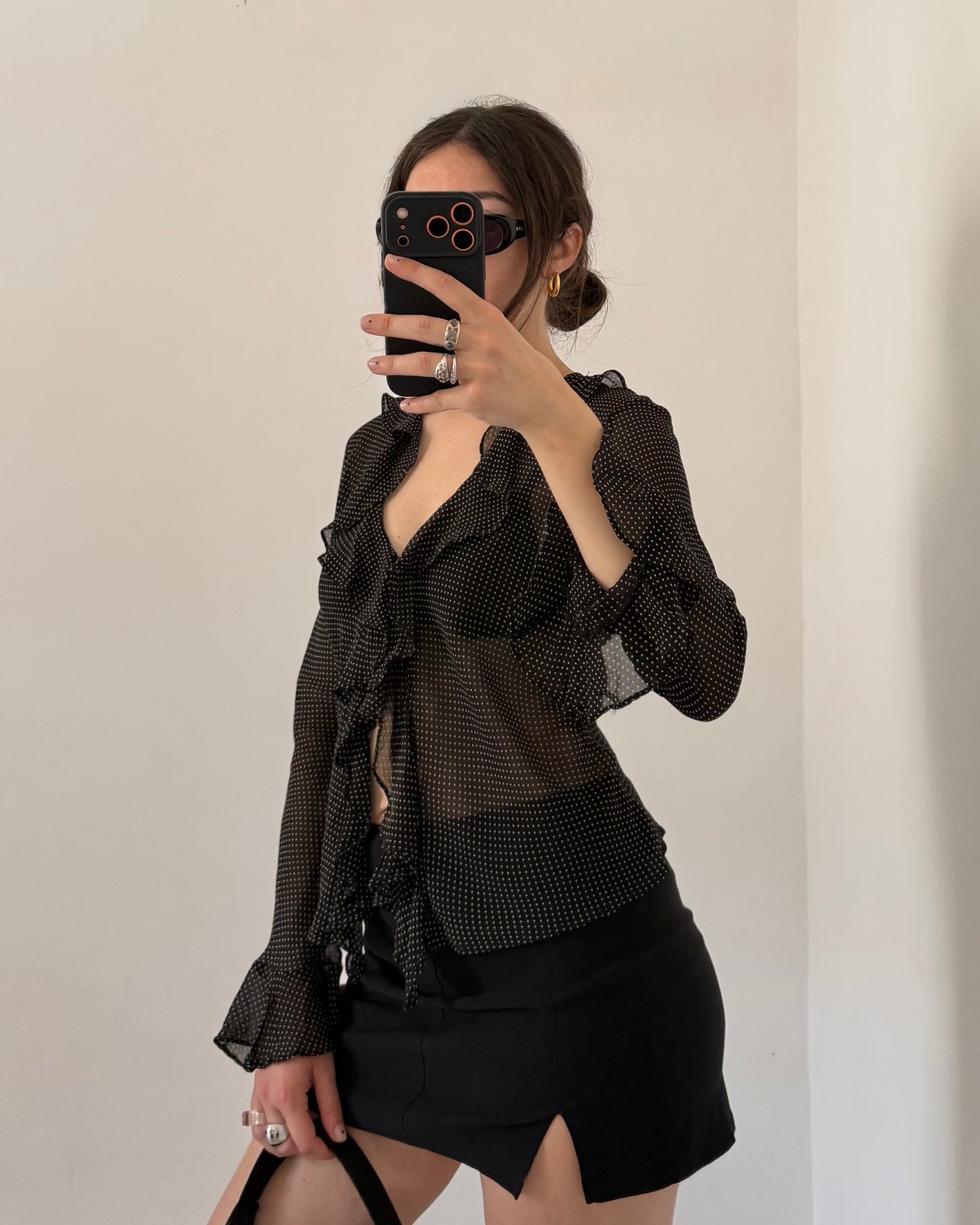 Polka dot blouse