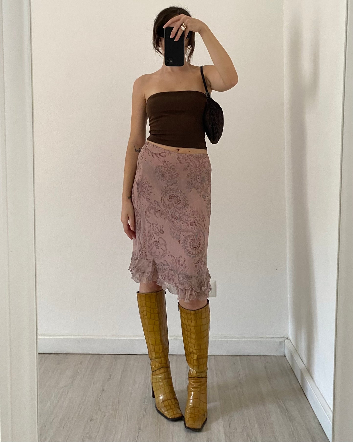 00s silk skirt