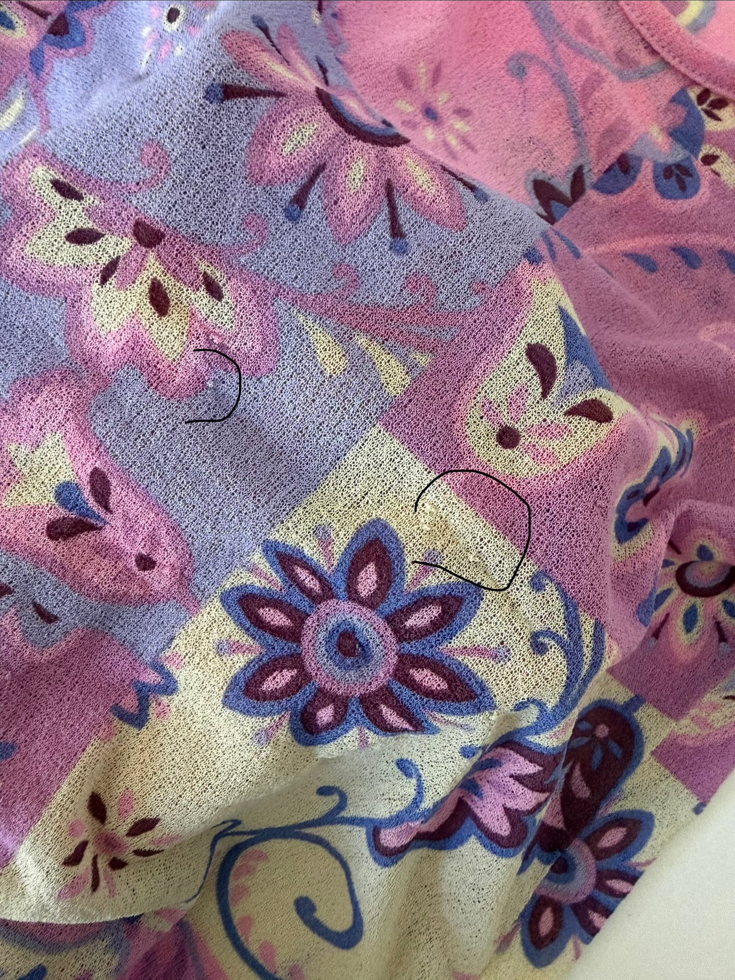 00s sheer printed top