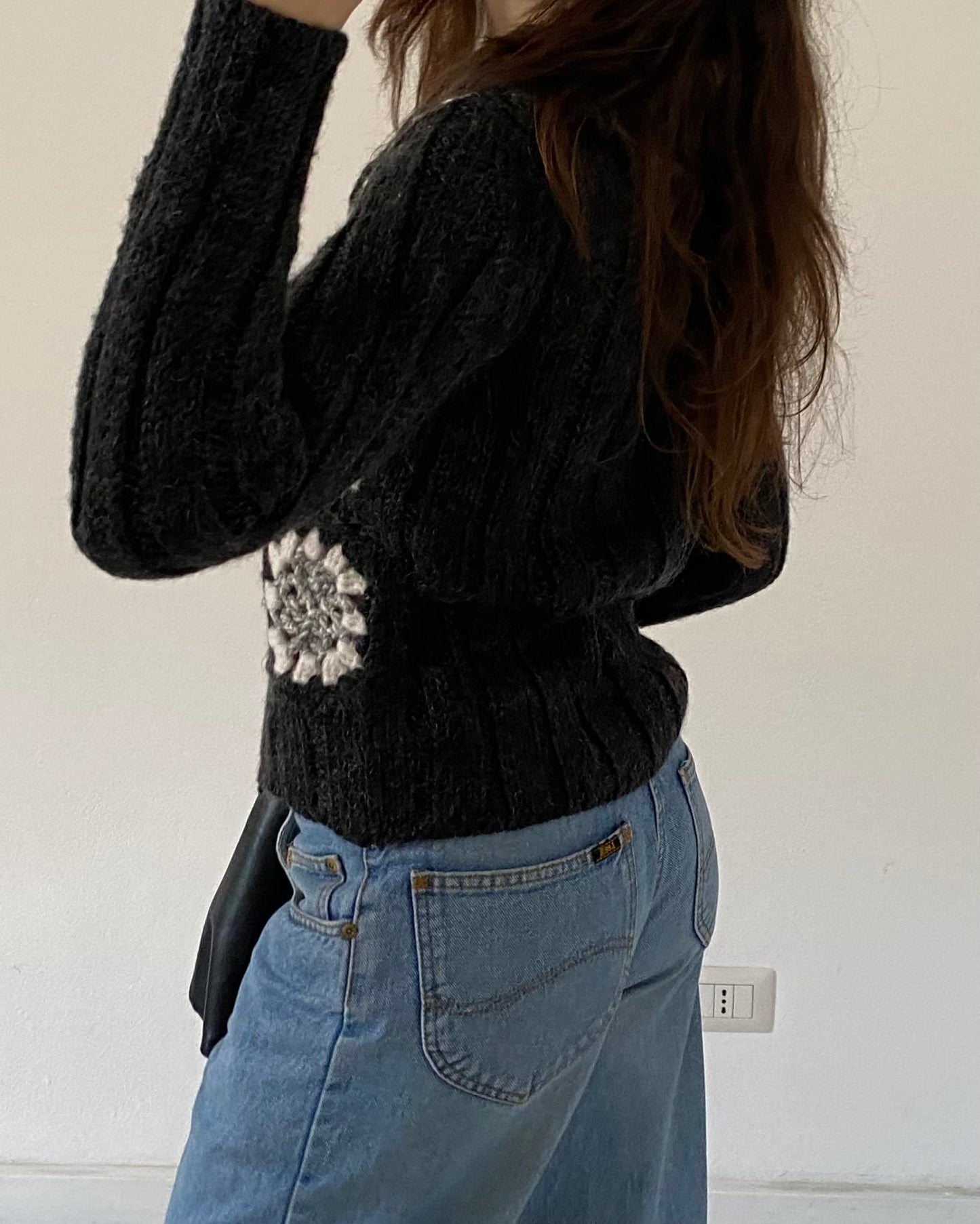 Wool crochet cardigan