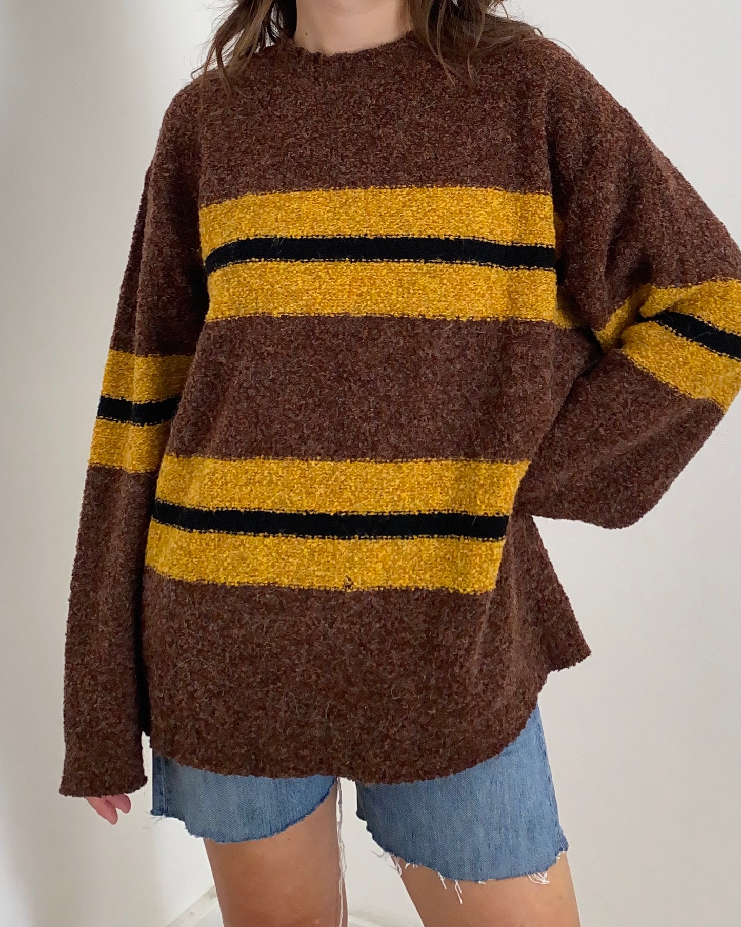 90s knitted striped jumper