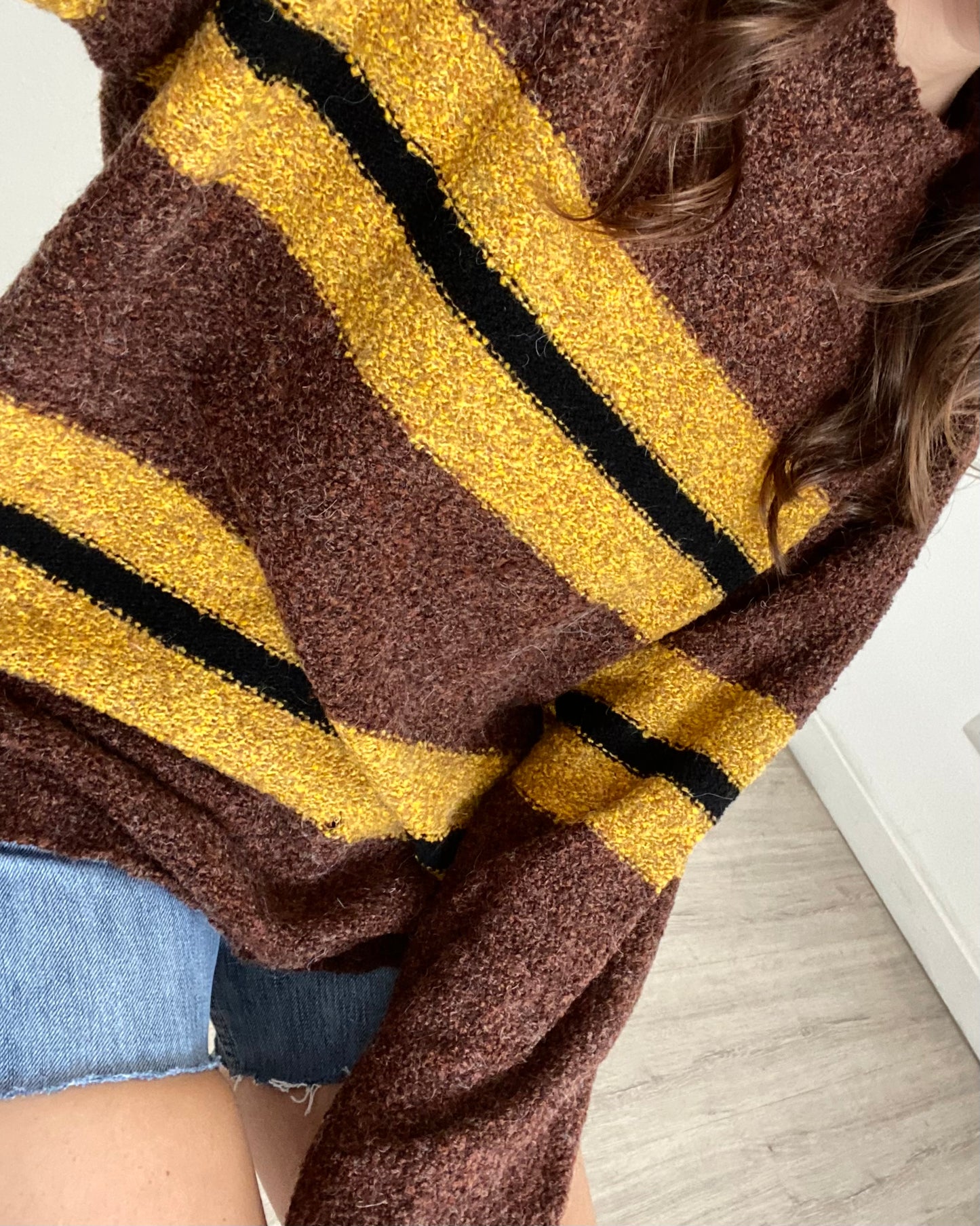 90s knitted striped jumper