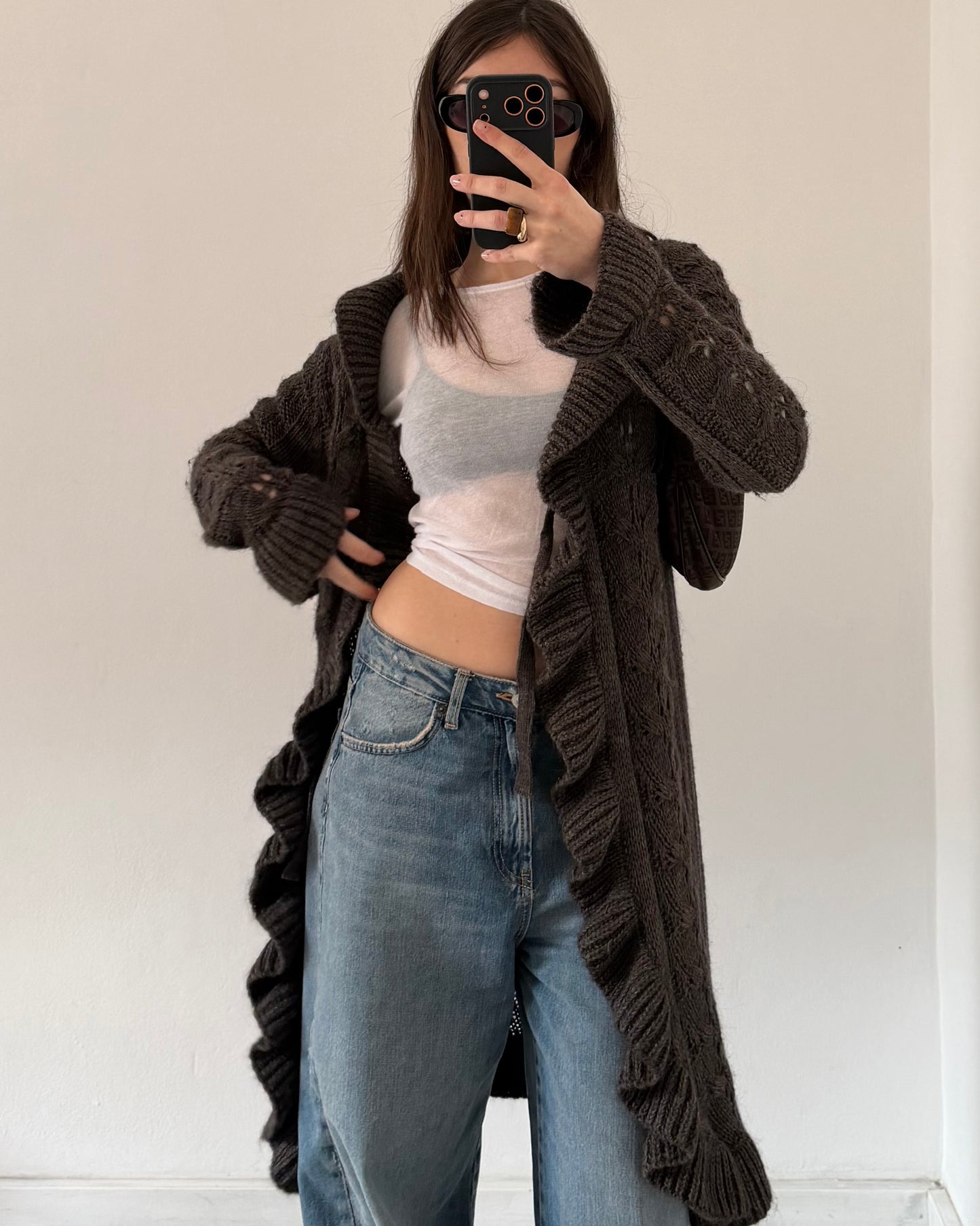 Wool maxi cardigan
