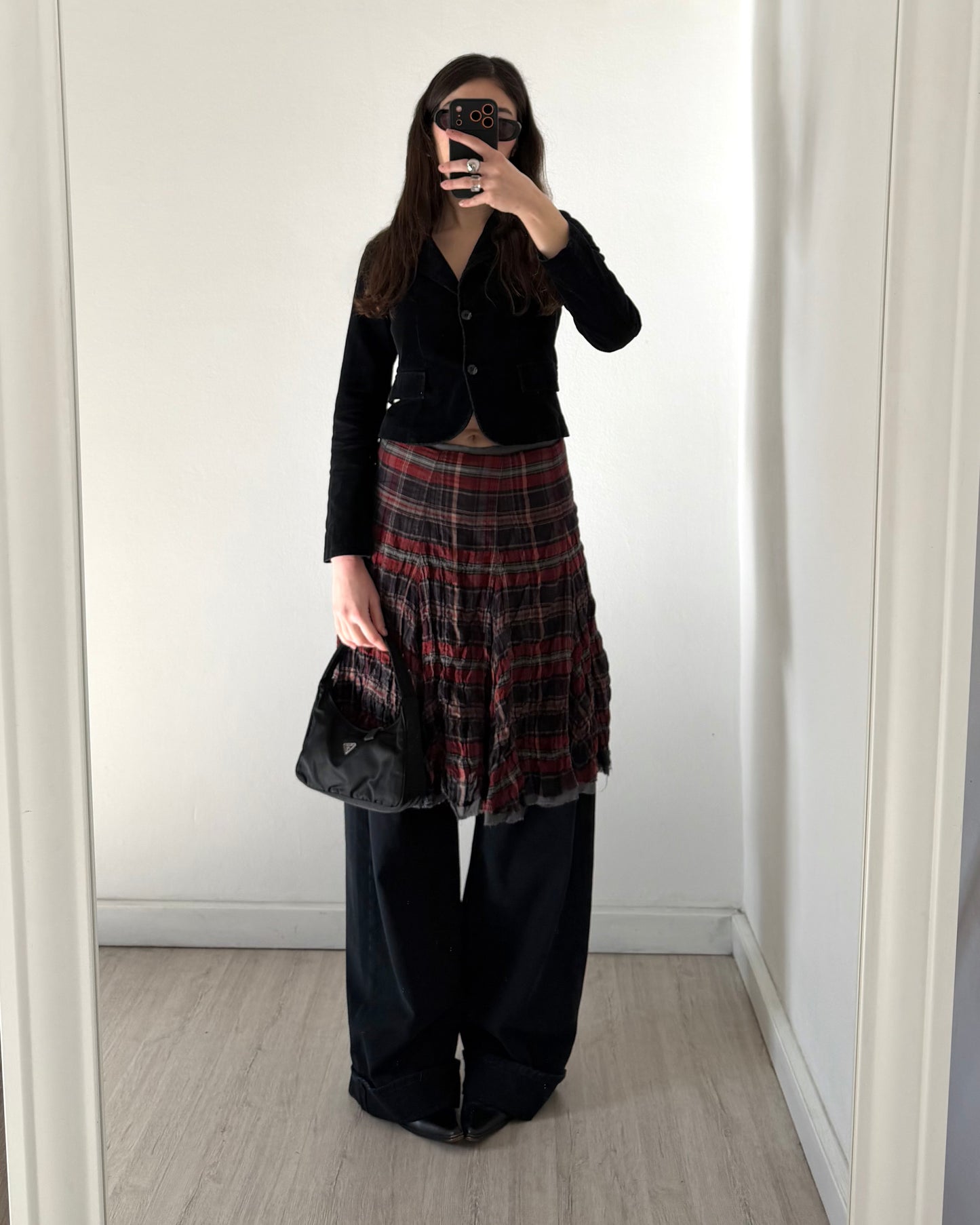 Trussardi check skirt