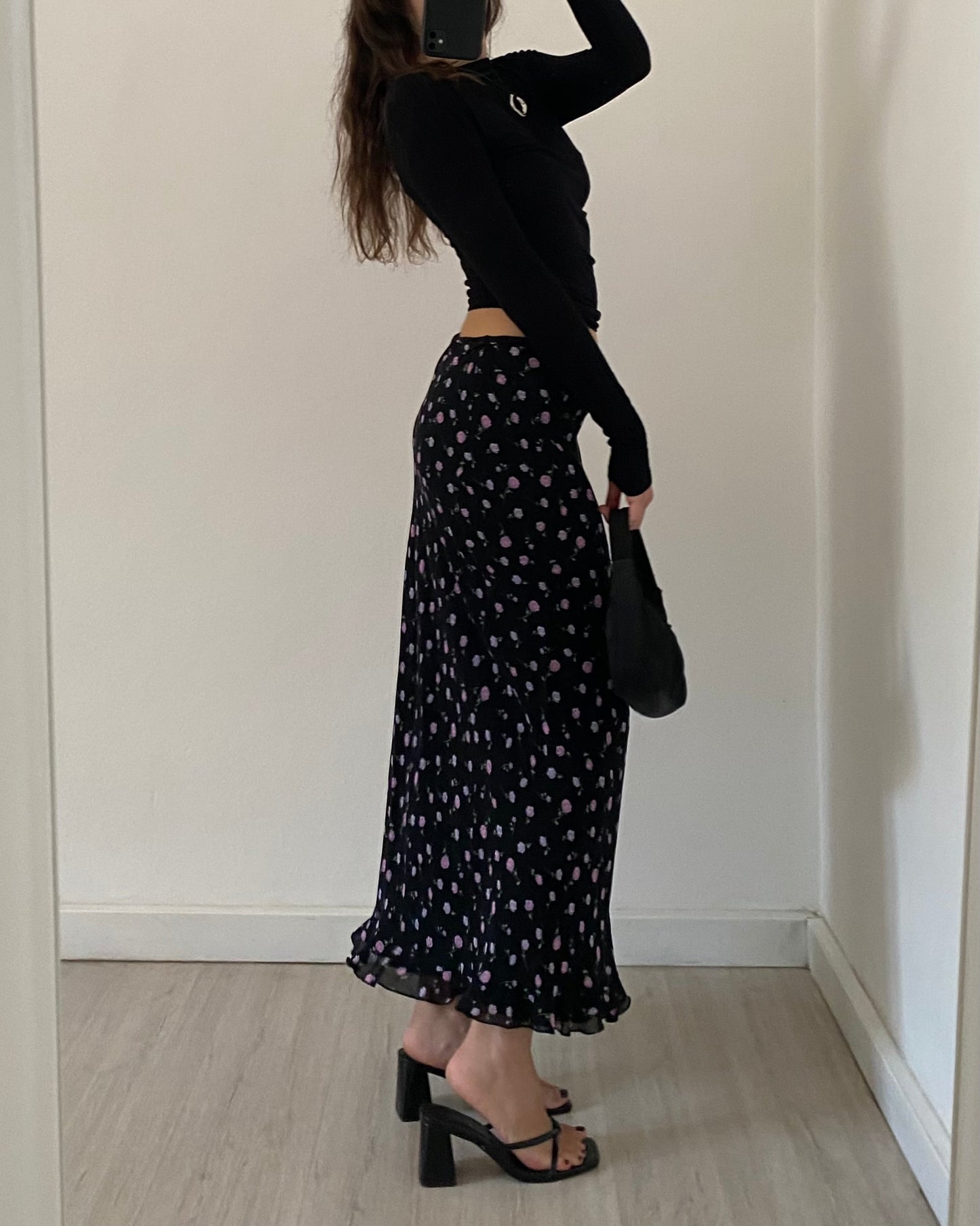 00s floral skirt