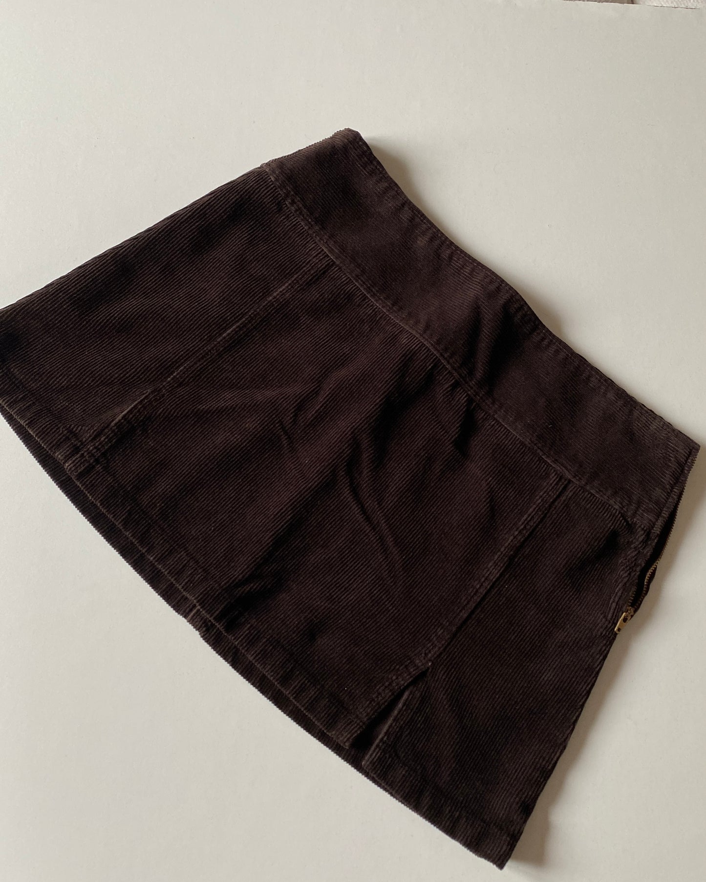 Corduroy mini skirt