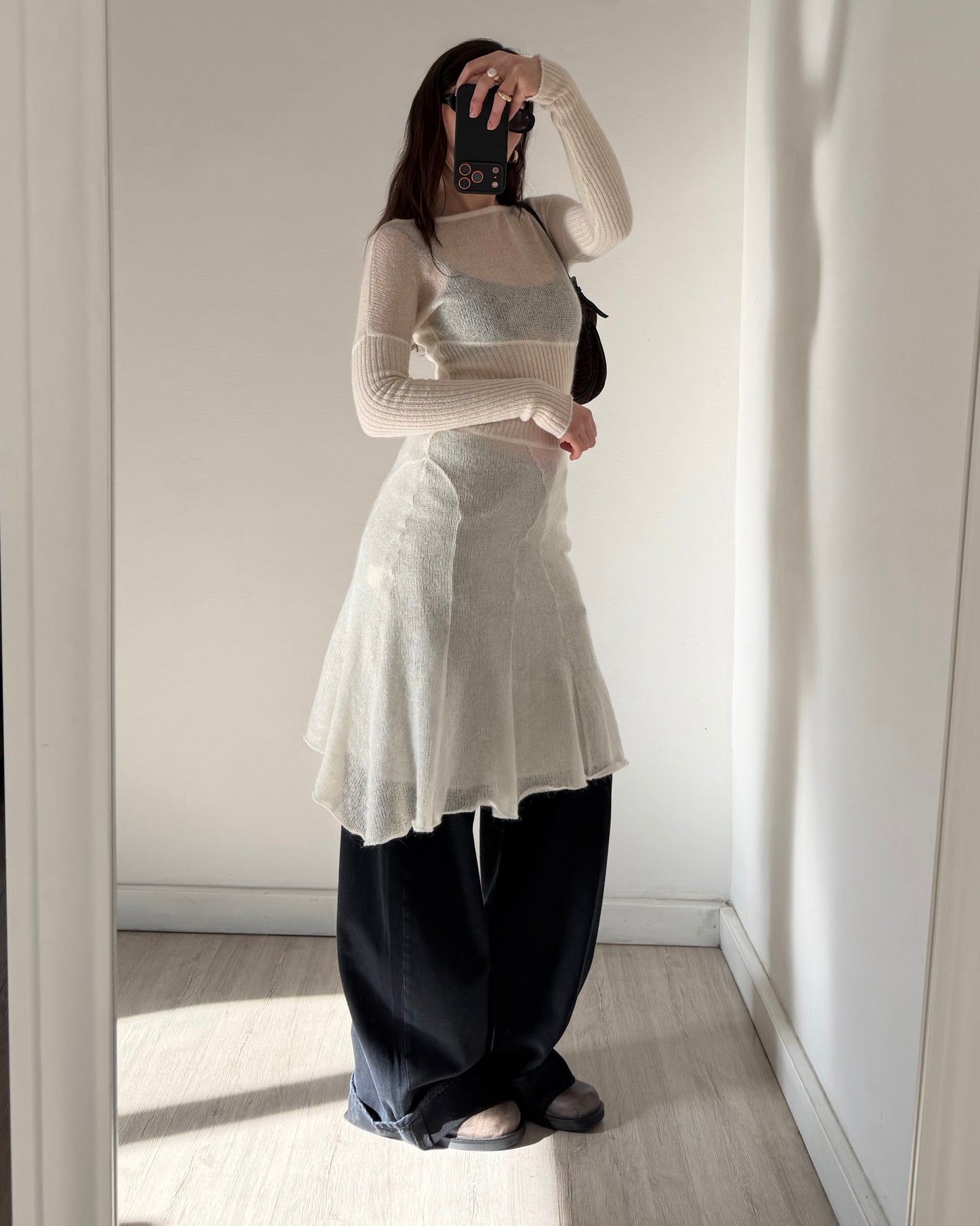 Mohair knit midi dress