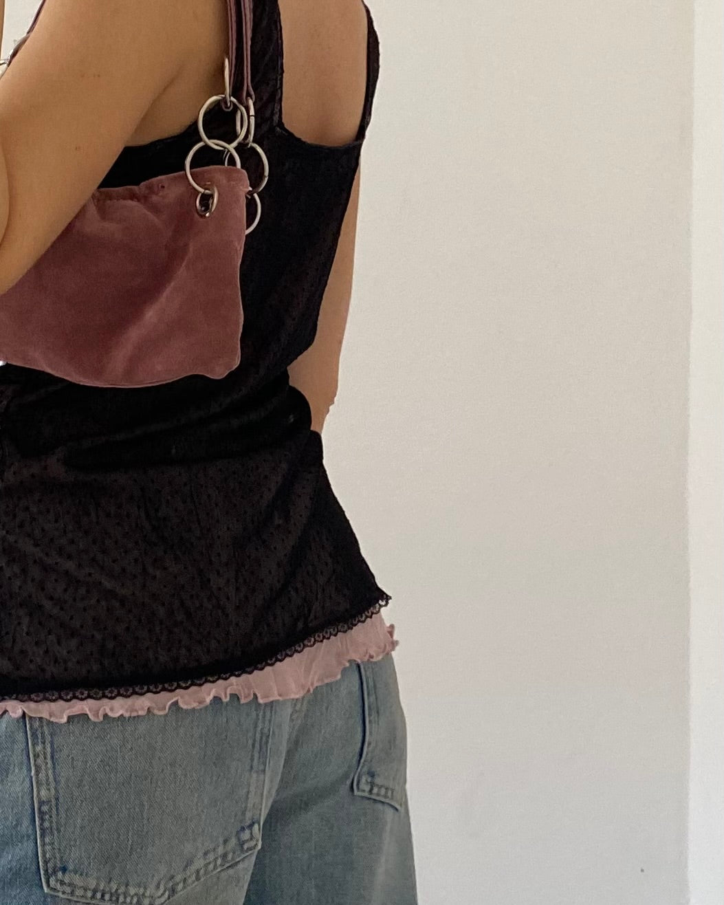 Coquette micro mesh top