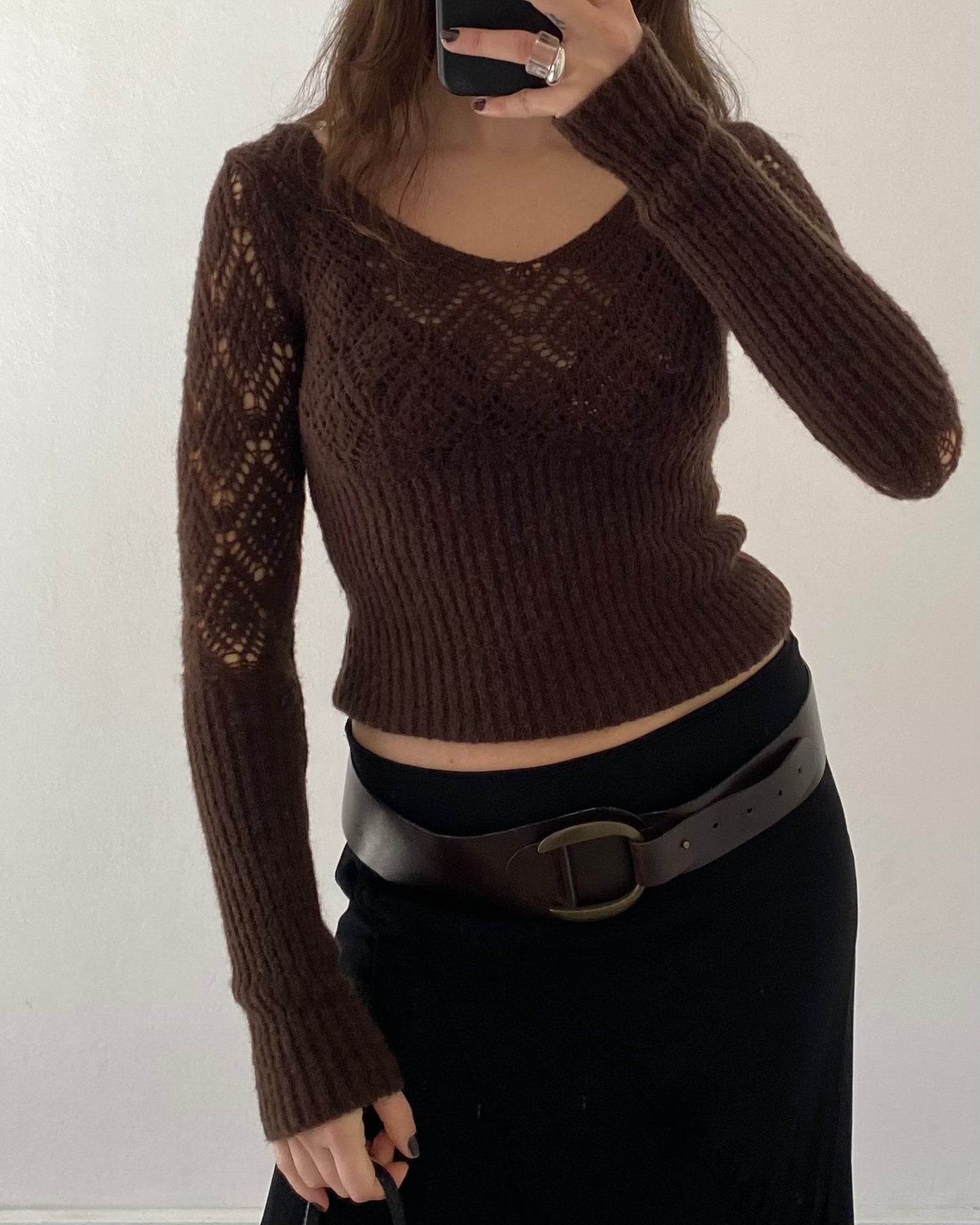 Mohair knit top