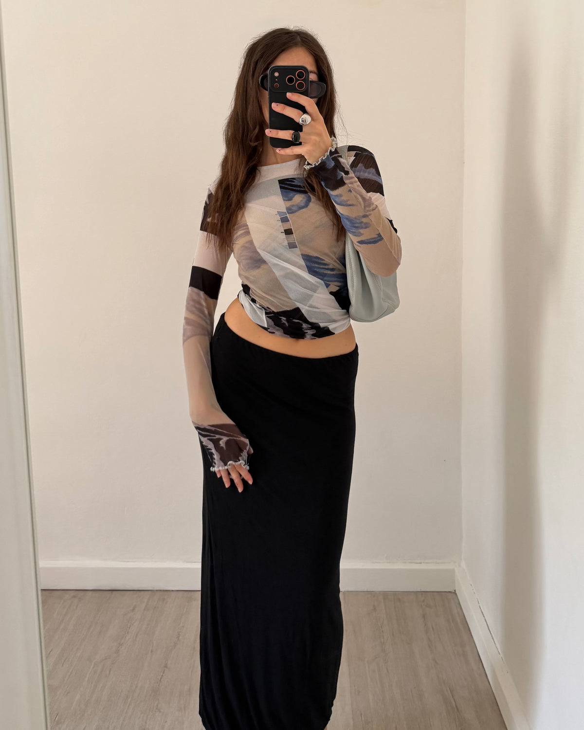 Jersey maxi skirt