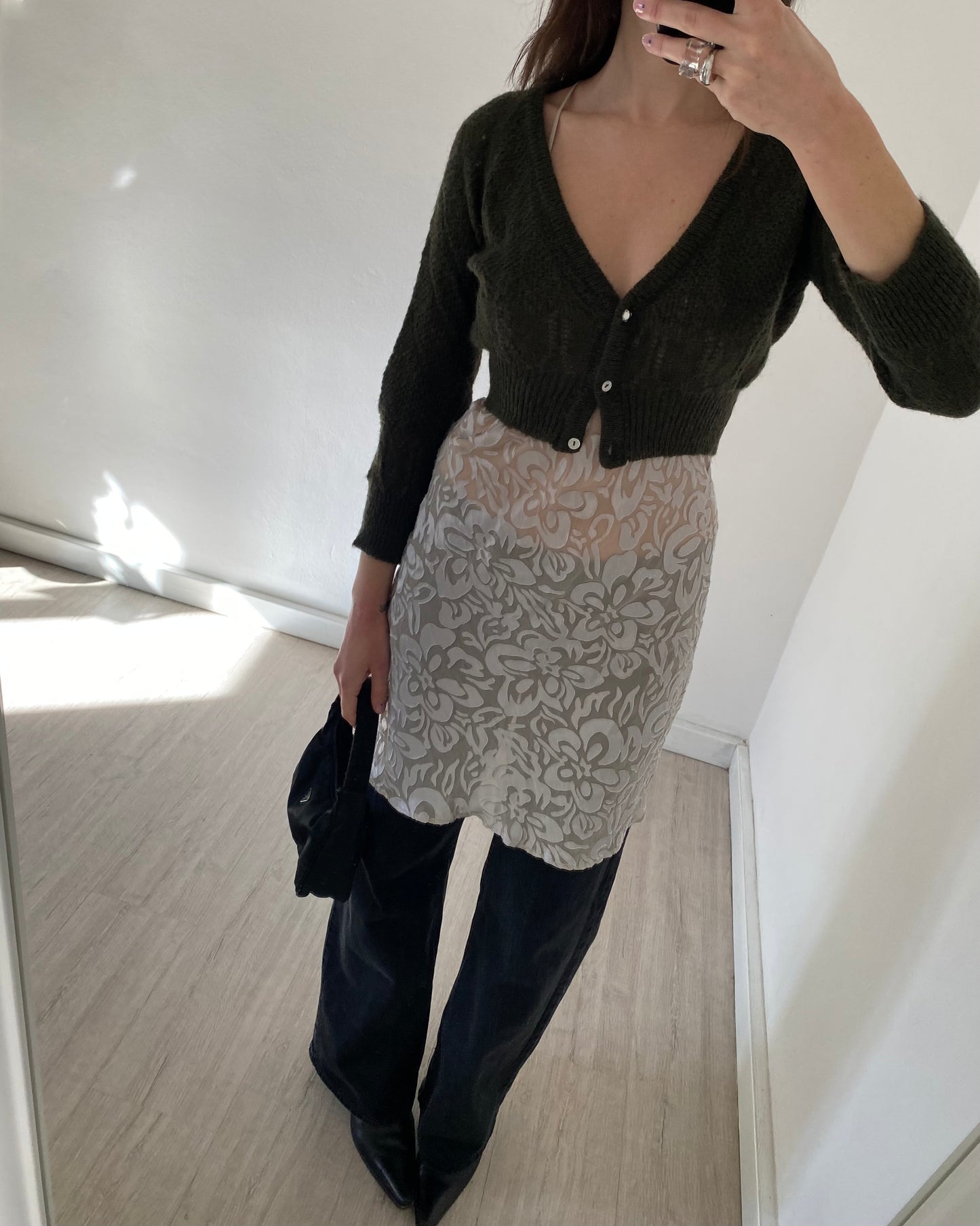 Mohair knitted crop top