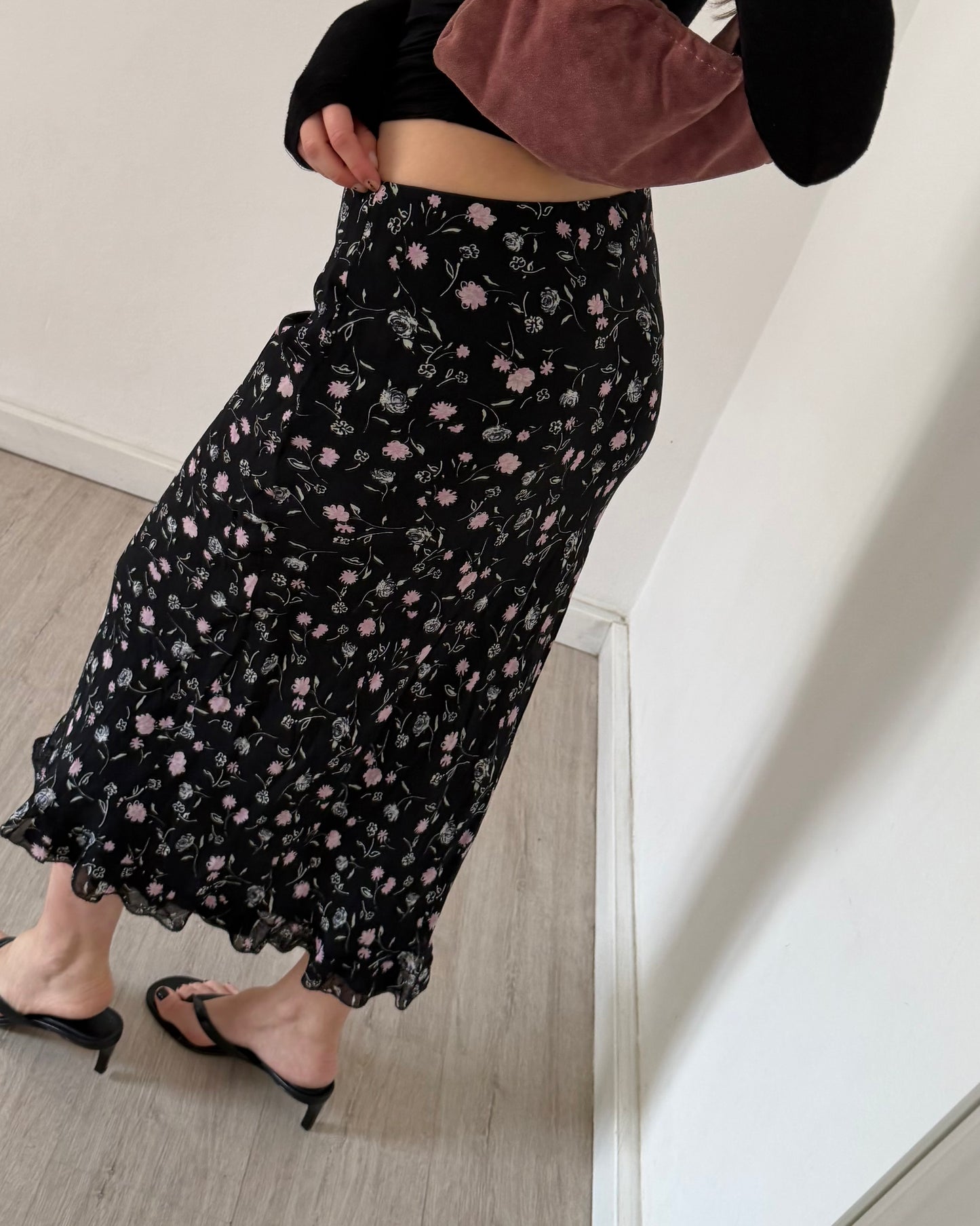 00s floral maxi skirt