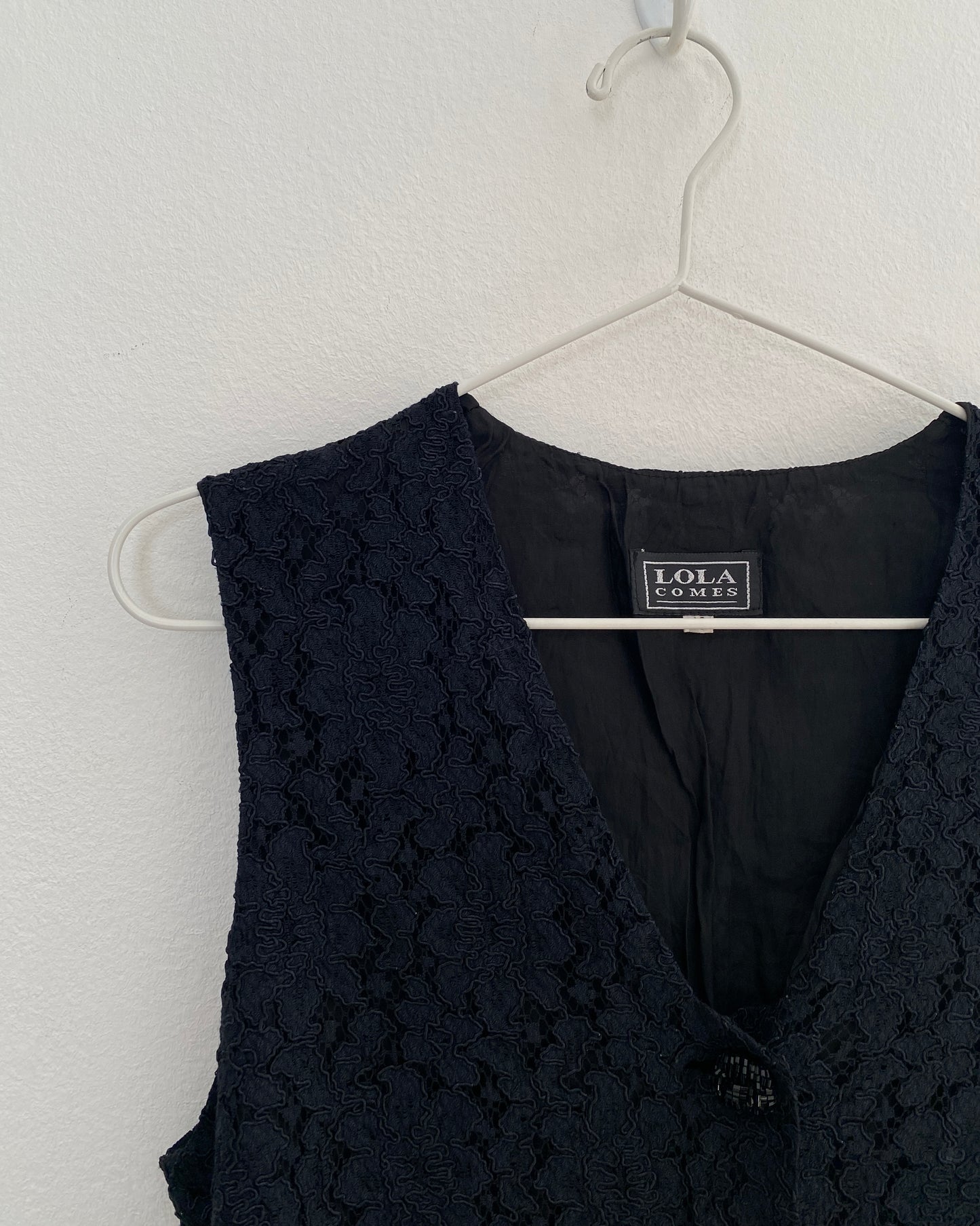 90s lace waistcoat top