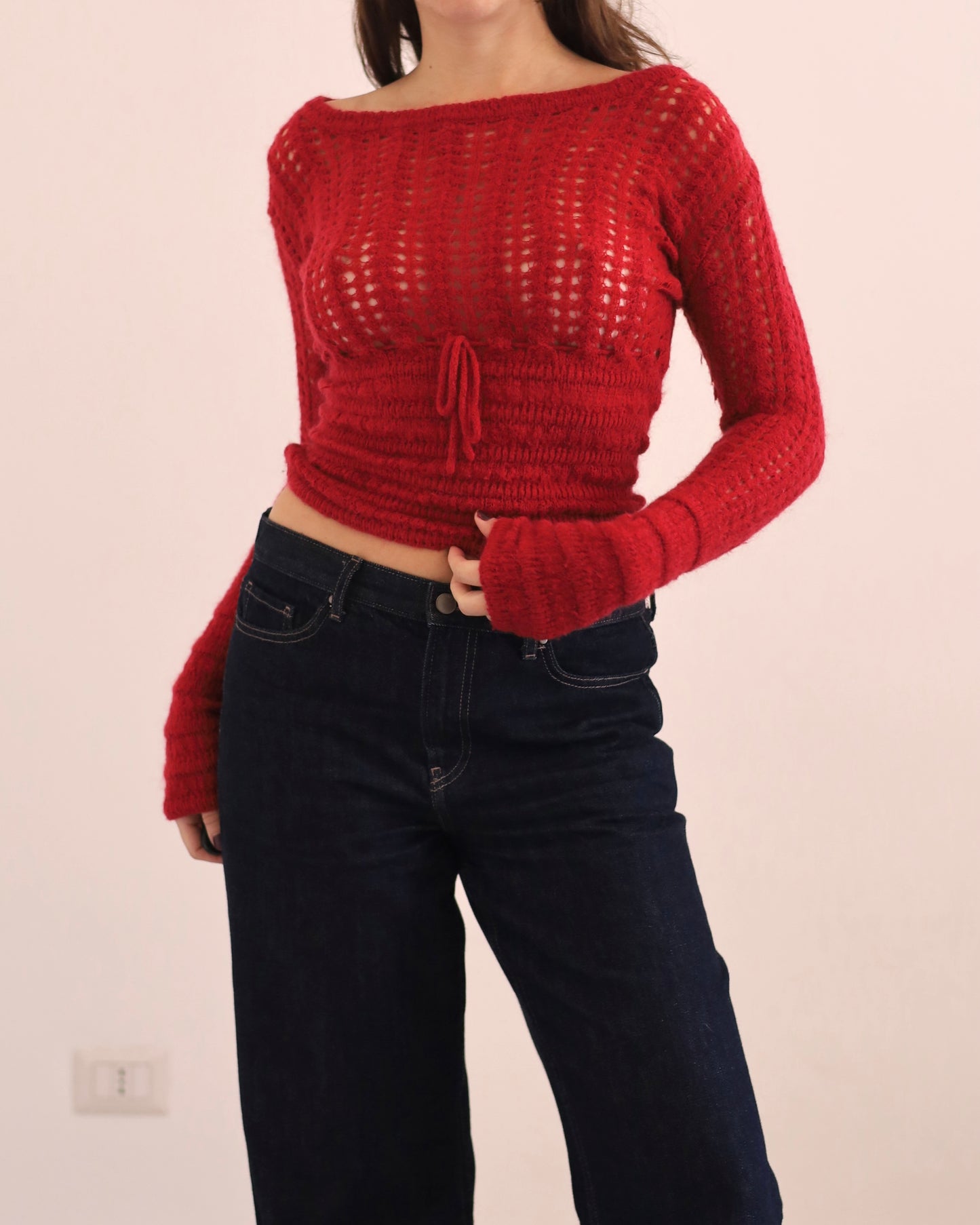 Knitted mohair top