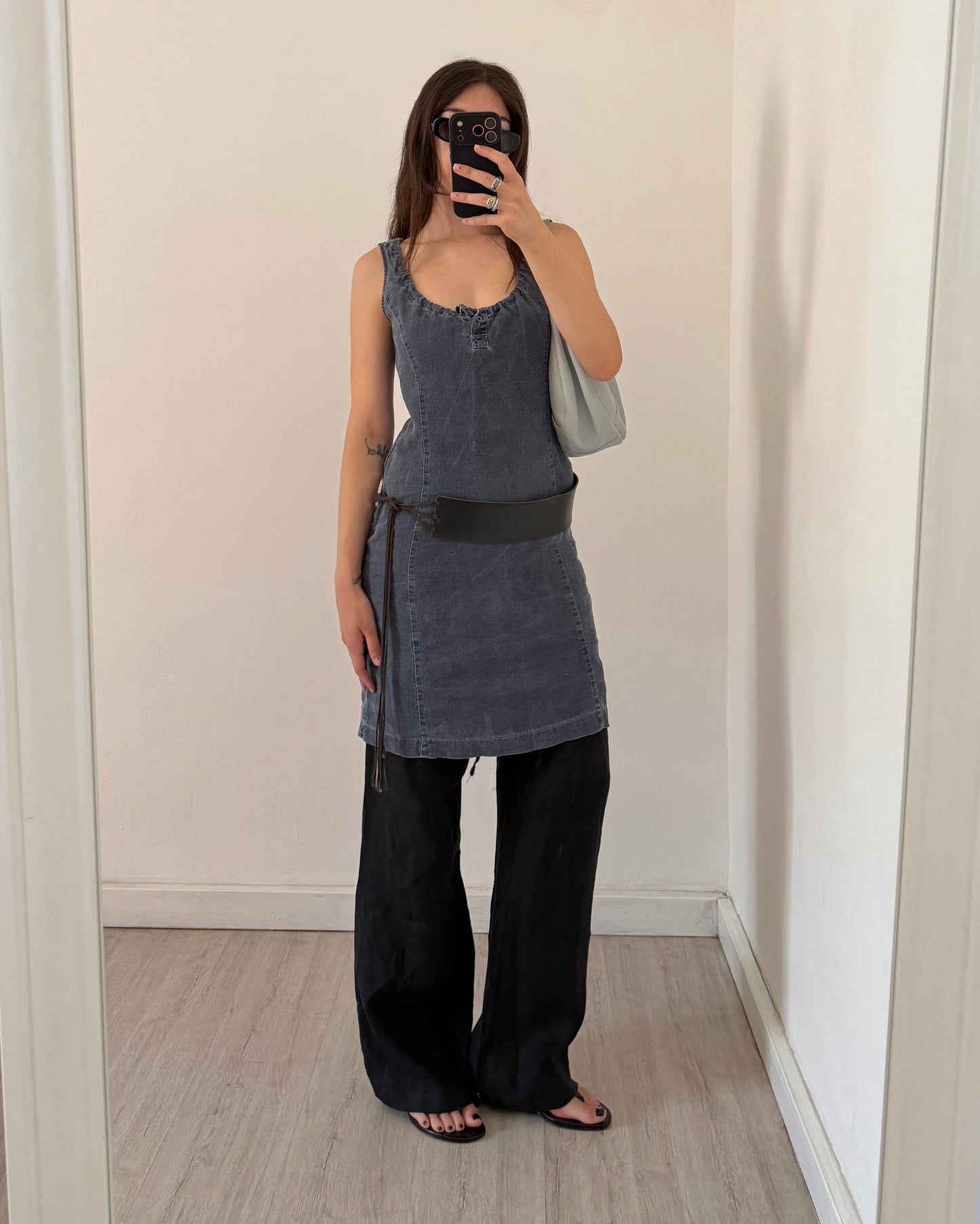Armani linen mini dress