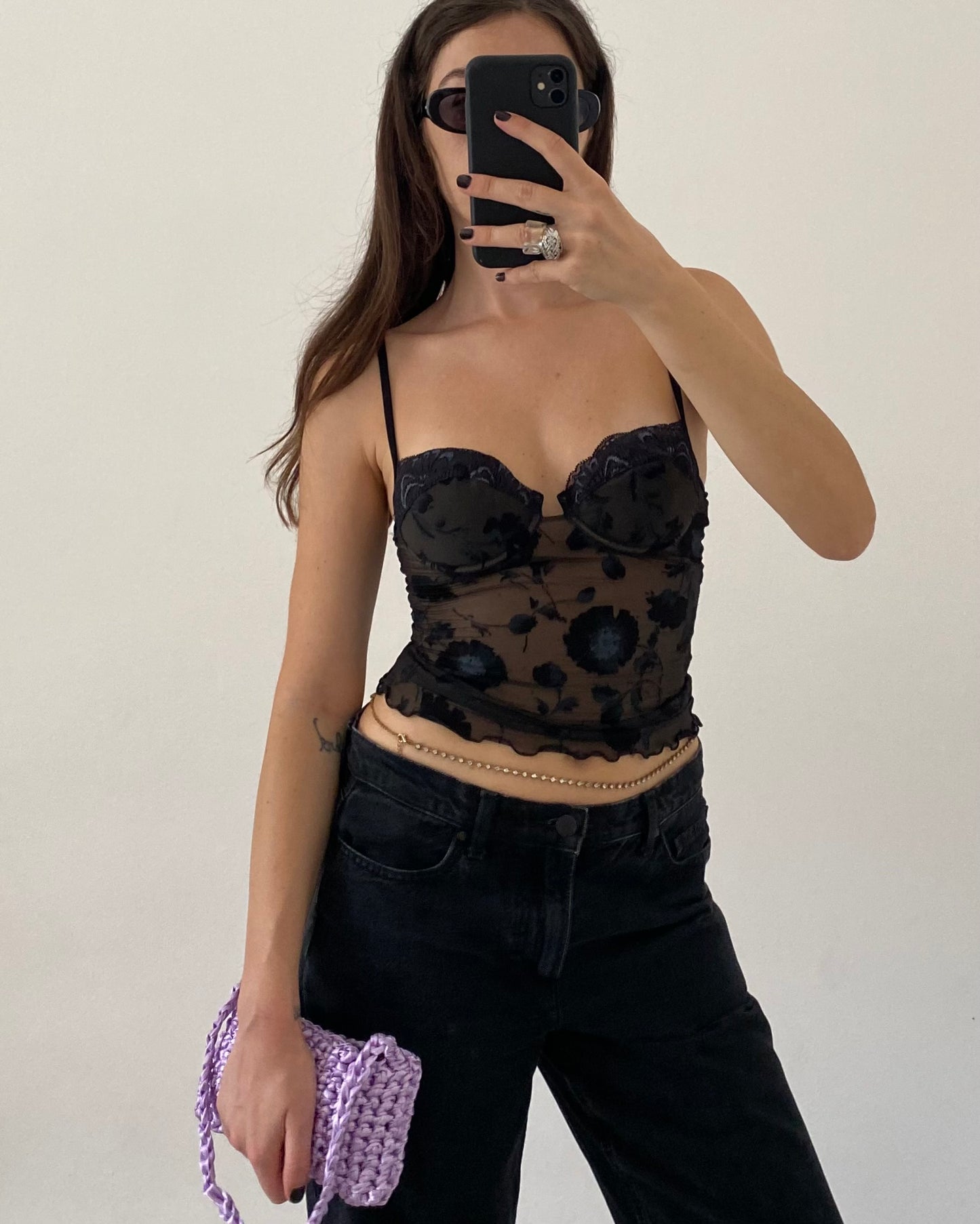 90s vintage sheer corset