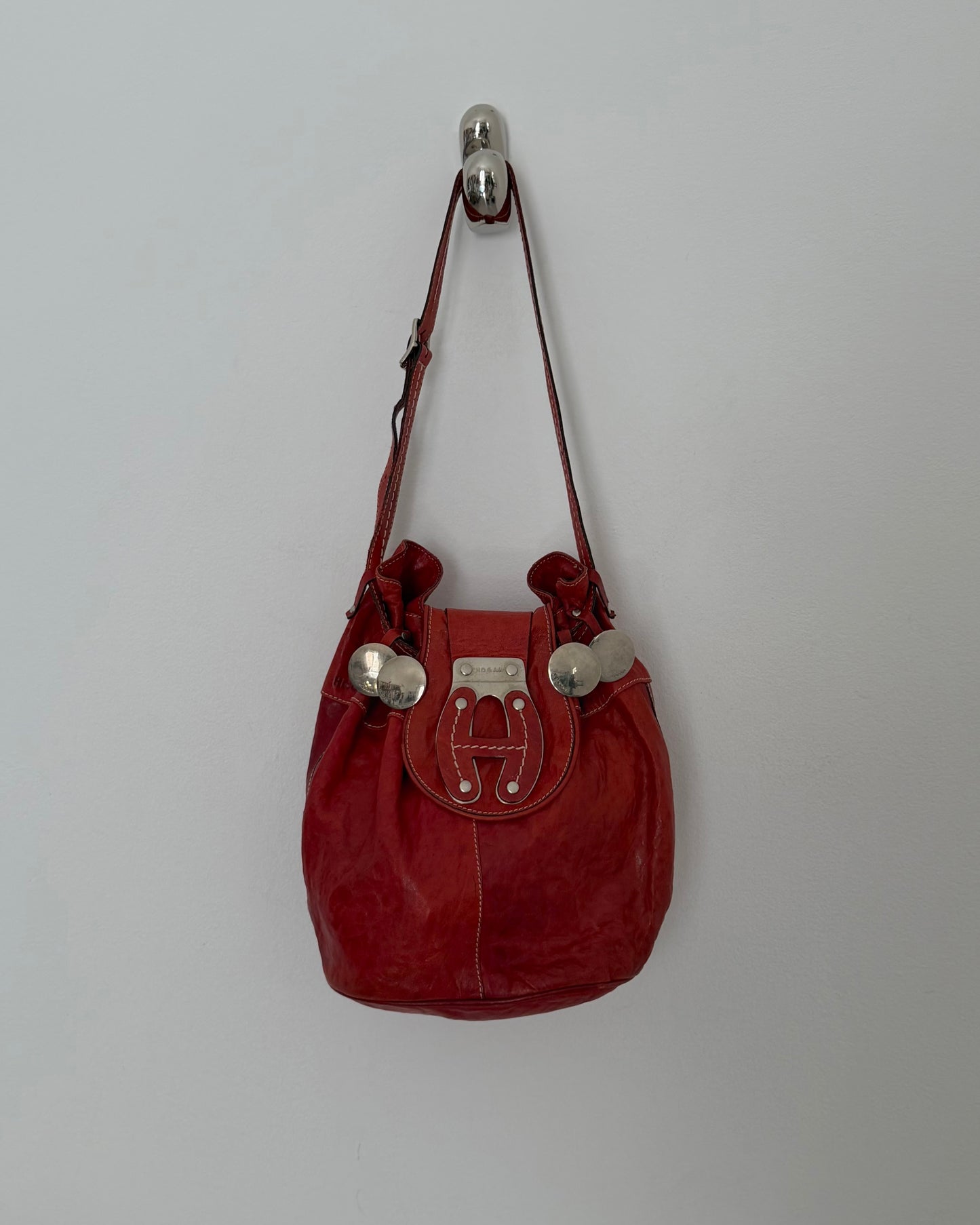 Hogan leather bucket bag