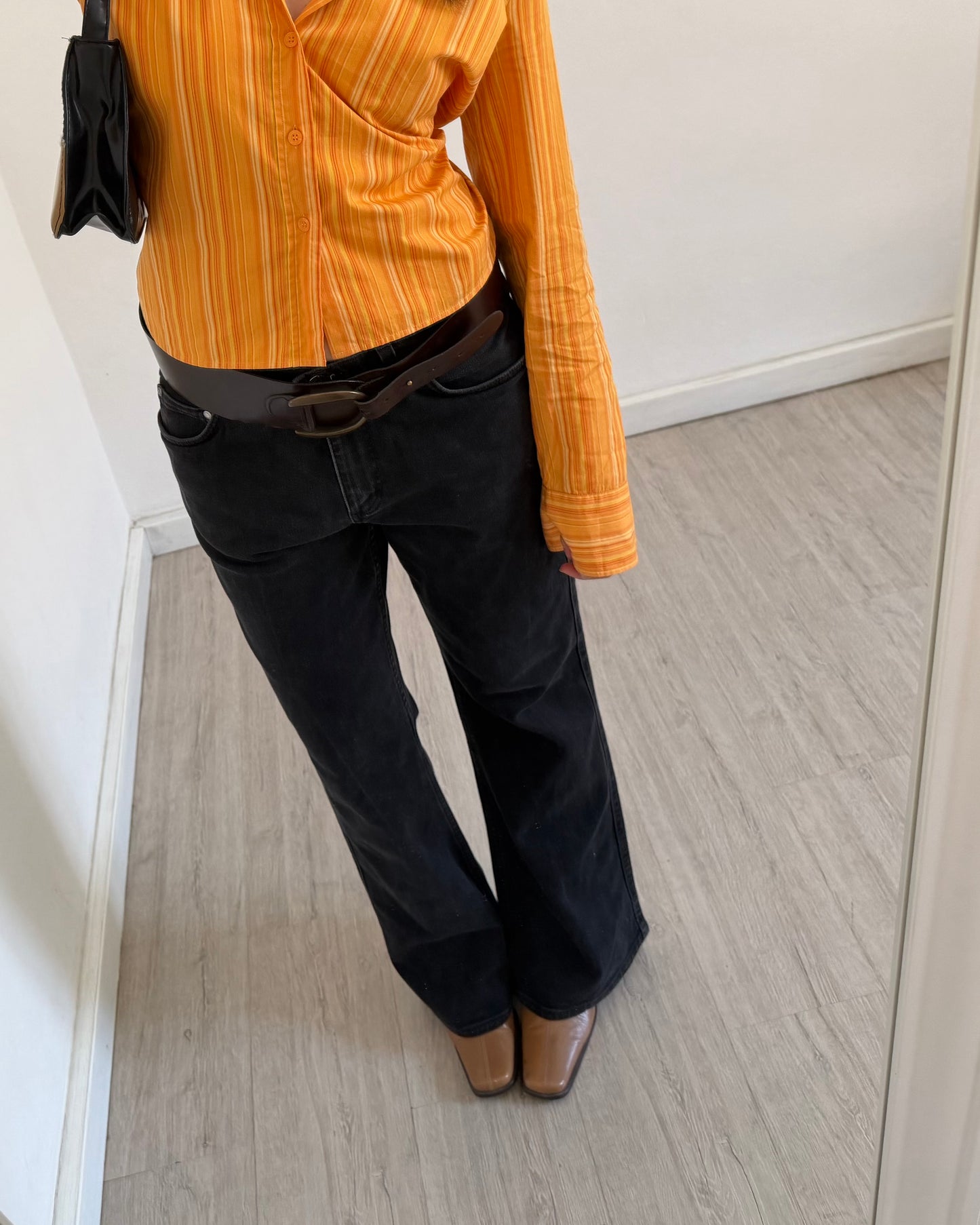 Orange striped shirt