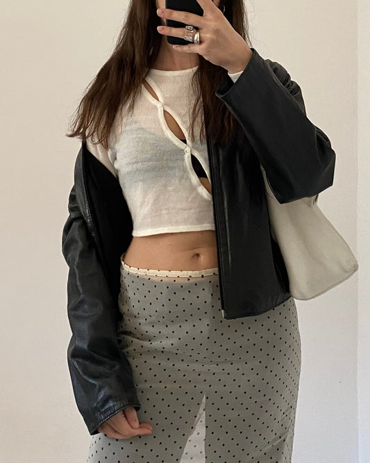 Asymmetric knitted top