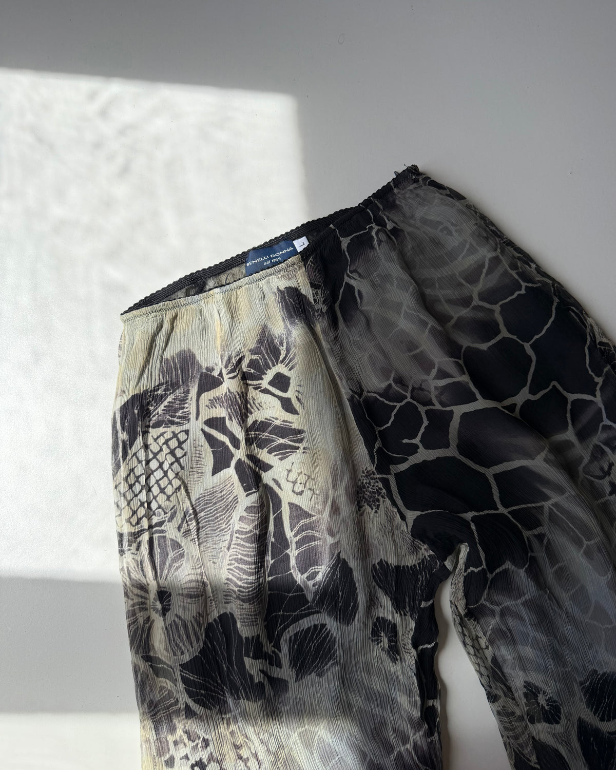 Silk flare trousers