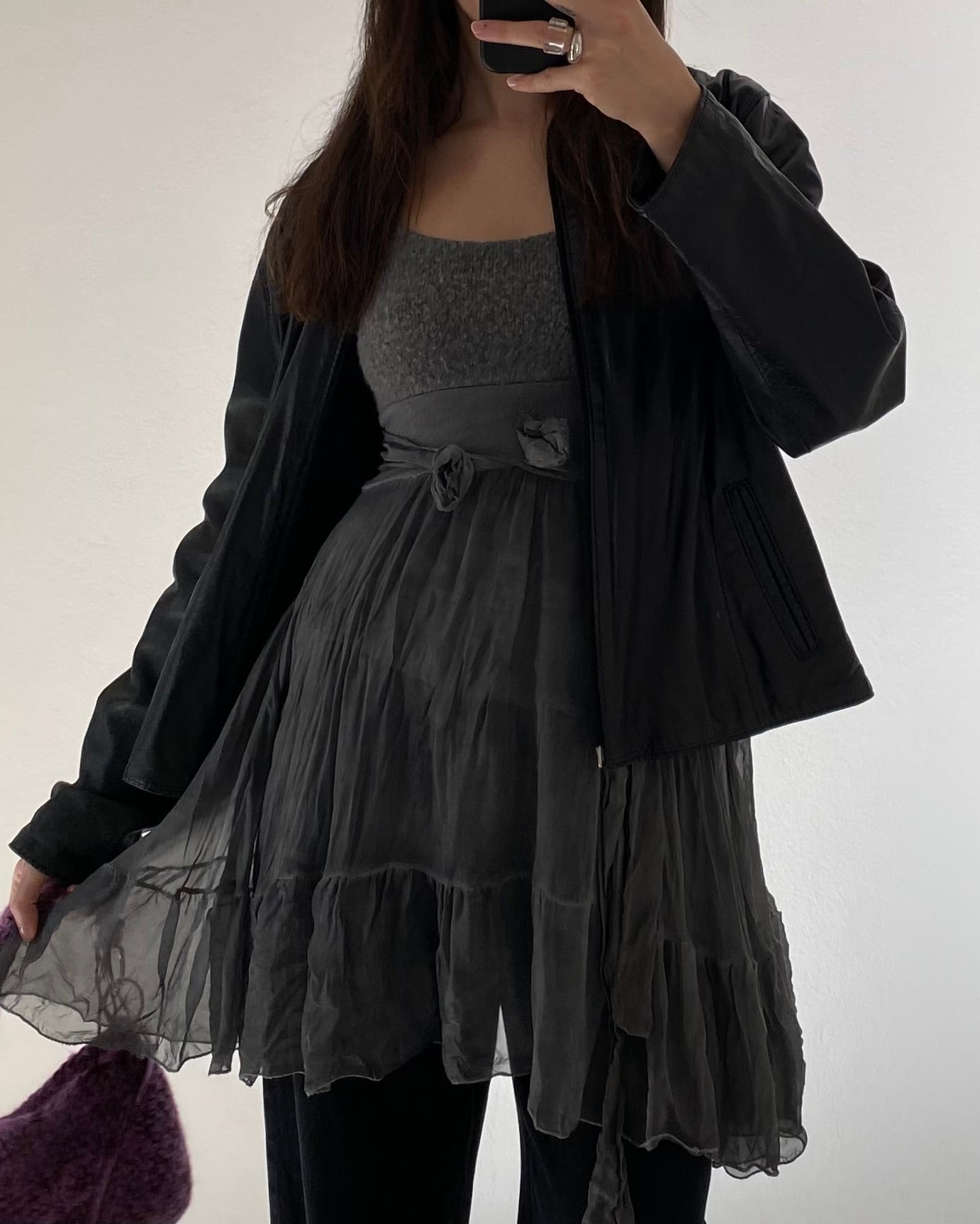 Silk&mohair mini dress