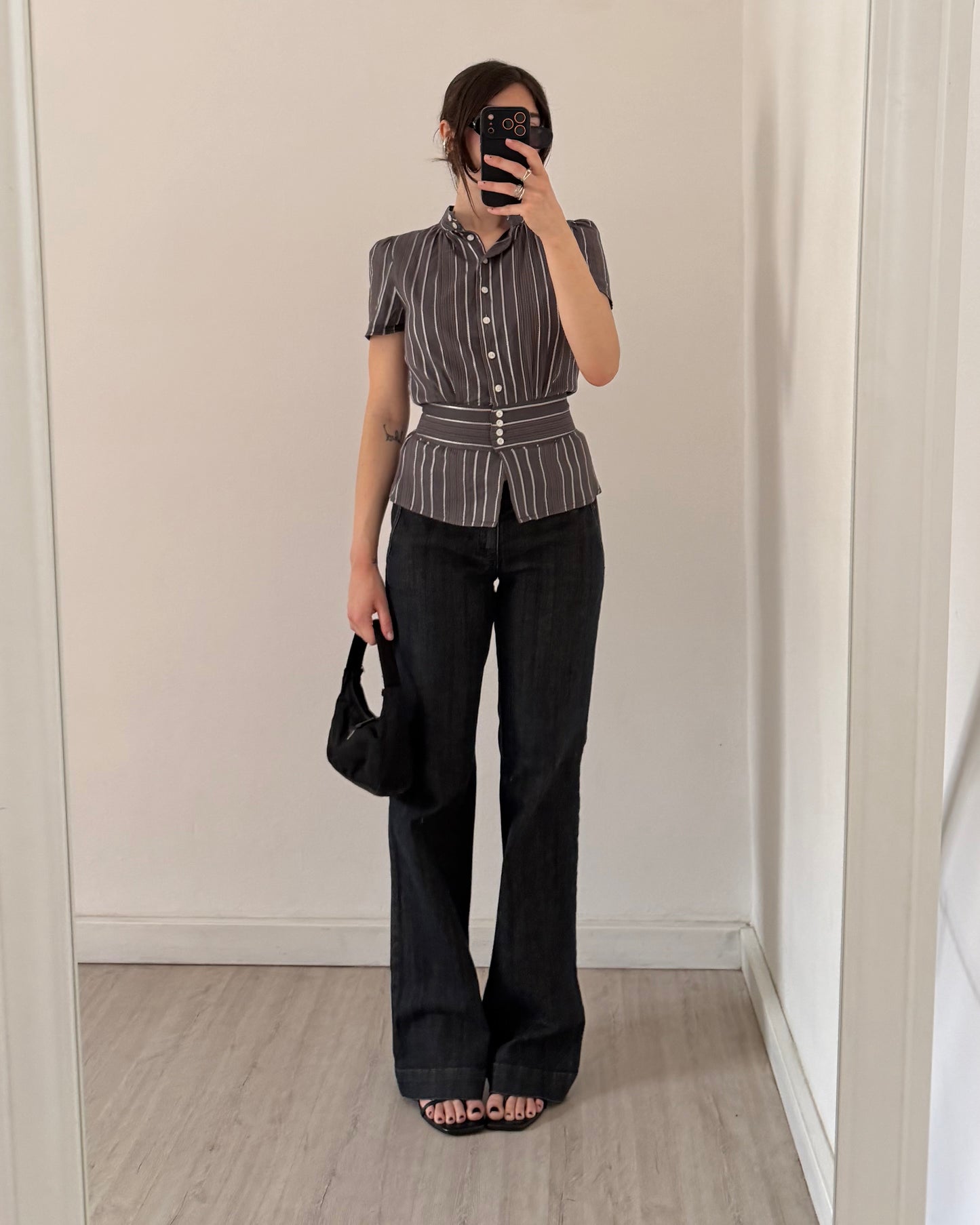 y2k striped shirt