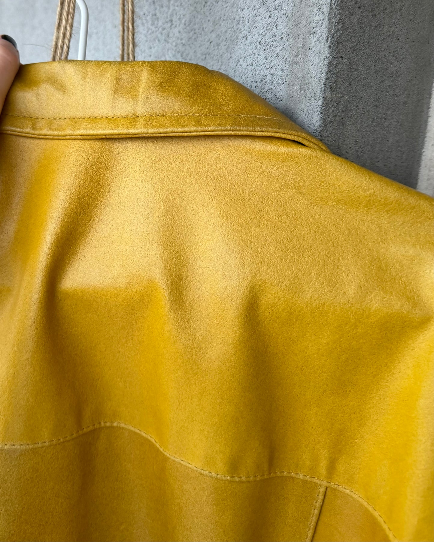 Mustard yellow leather jacket